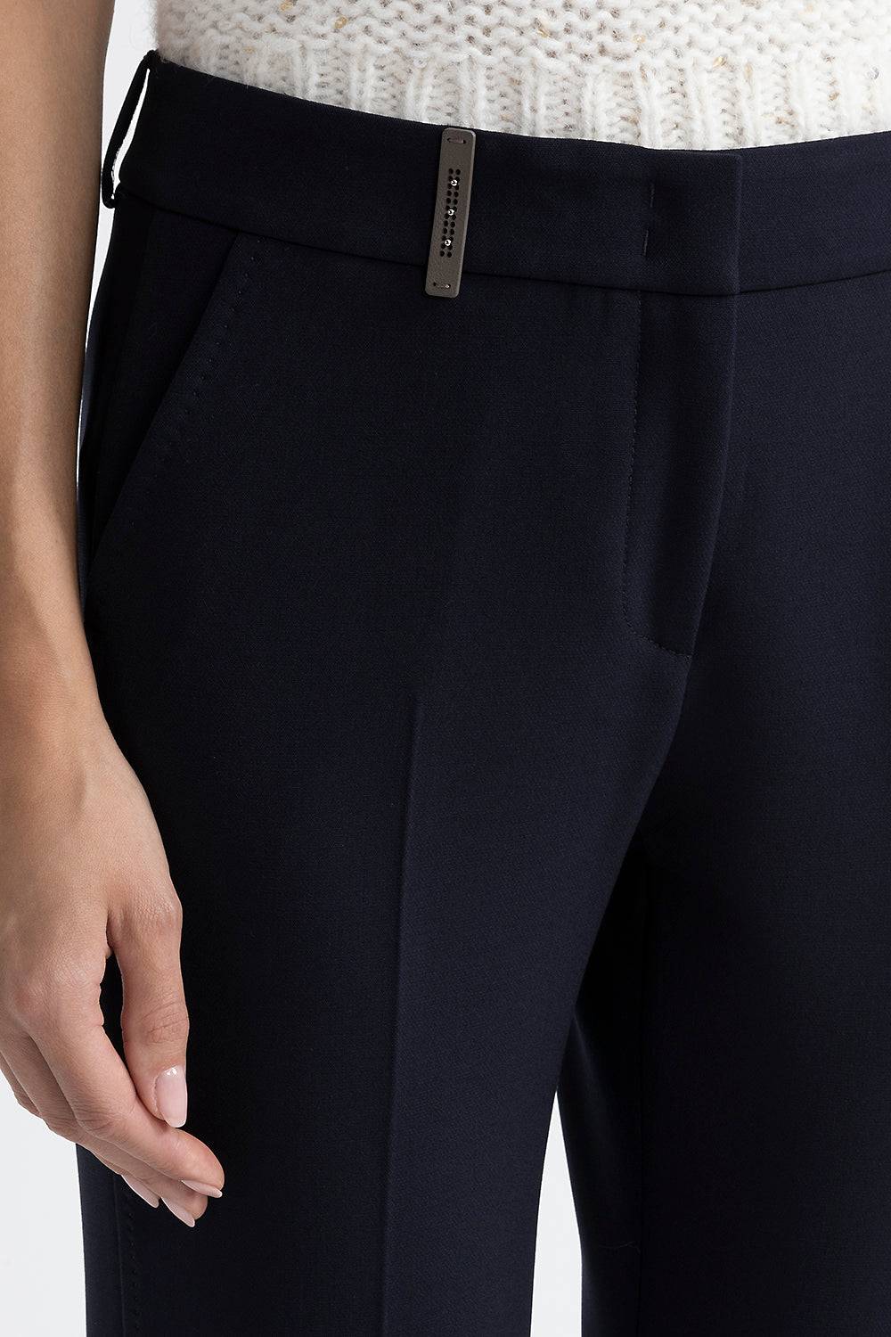 Peserico Pantalone A Sigaretta In Tela Compatta E Bielastica