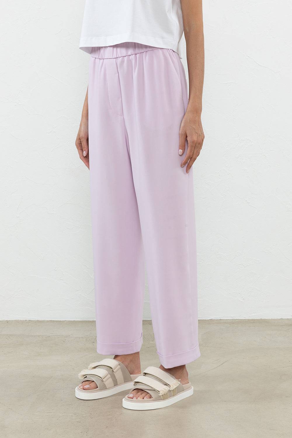 Peserico Pantalone alla caviglia in cady crepe di viscosa stretch