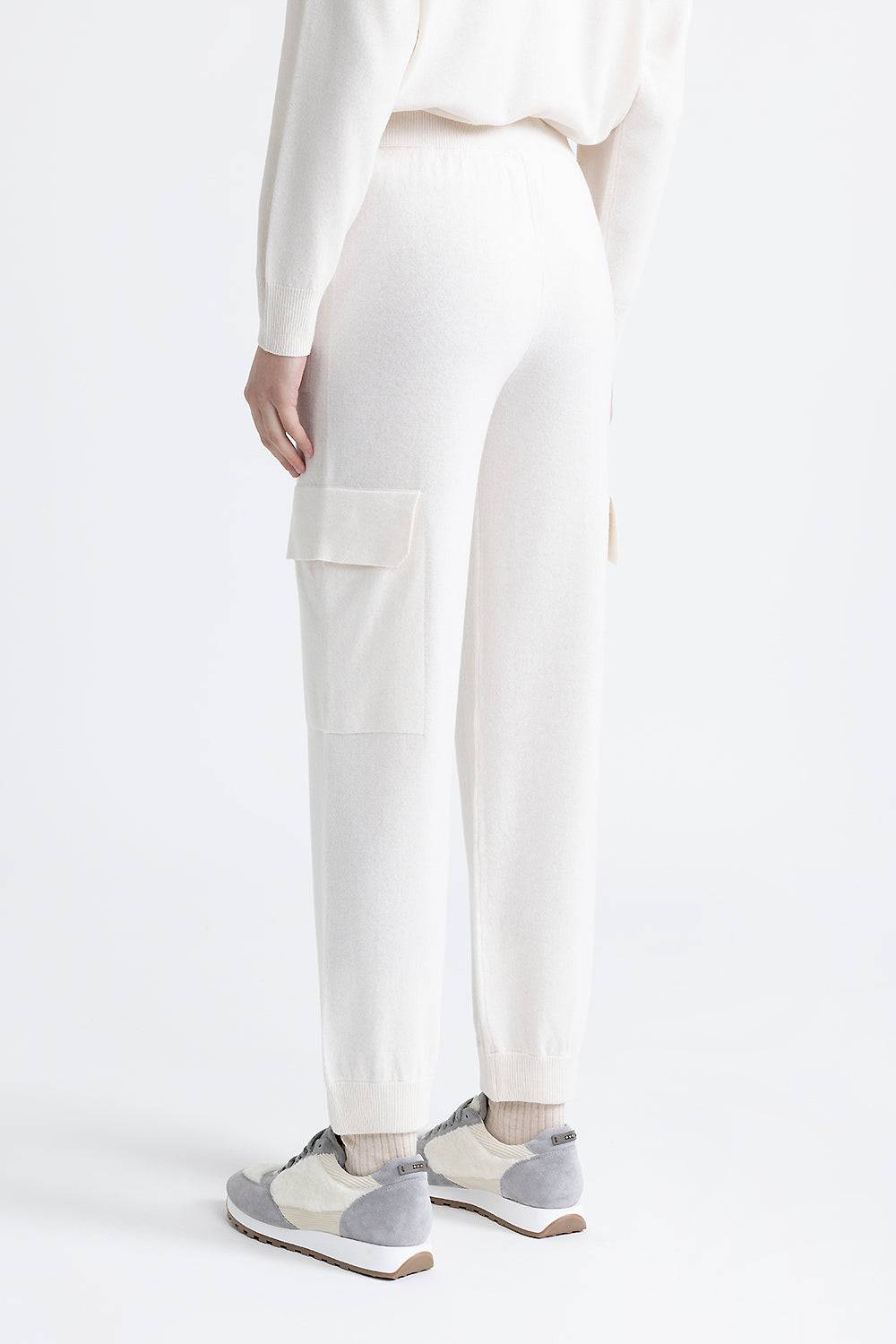 Peserico Pantalone Baggy Cargo In Lana, Seta E Cashmere