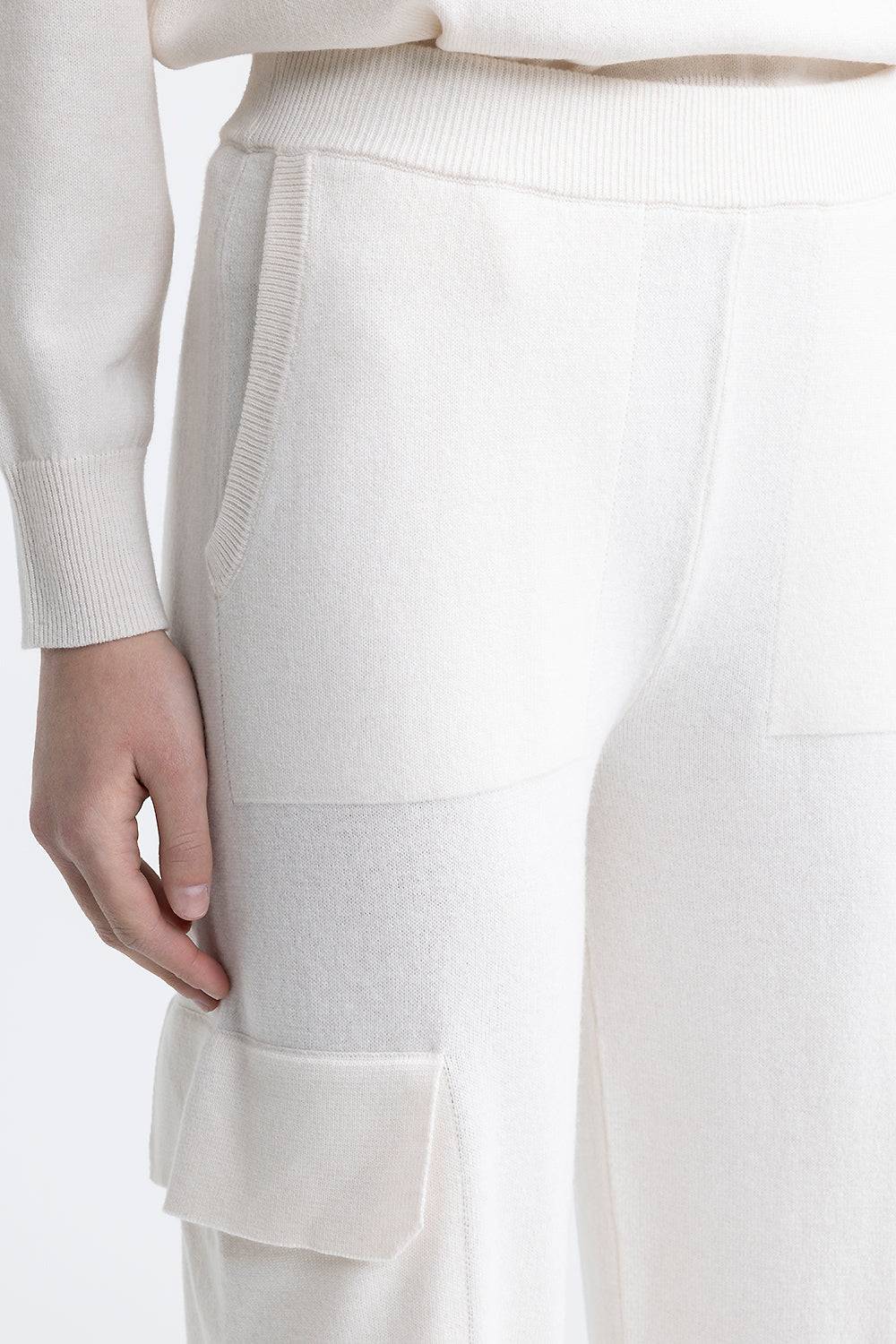 Peserico Pantalone Baggy Cargo In Lana, Seta E Cashmere