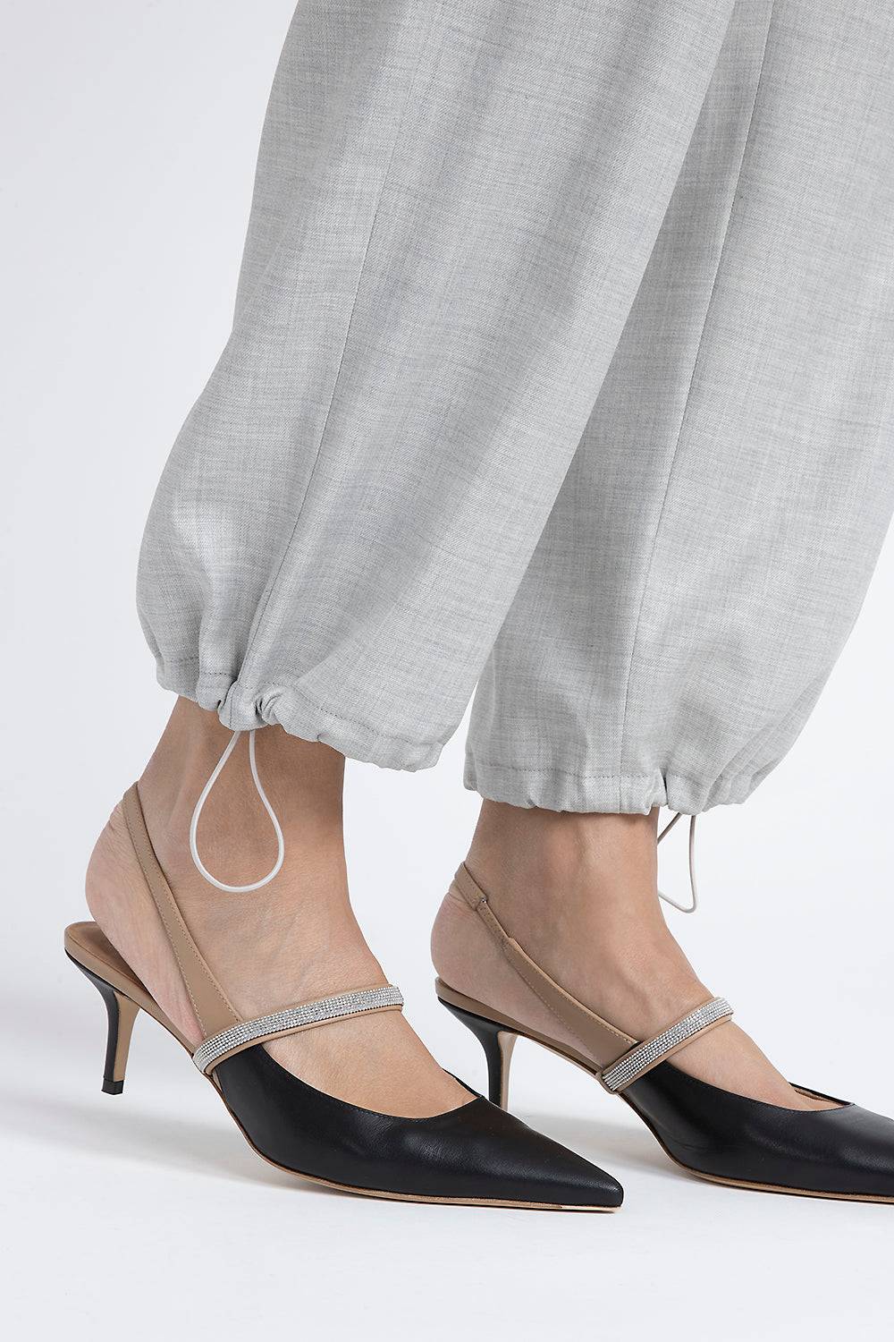 Peserico Pantalone Baggy Con Tasche Cargo In Lana Viscosa