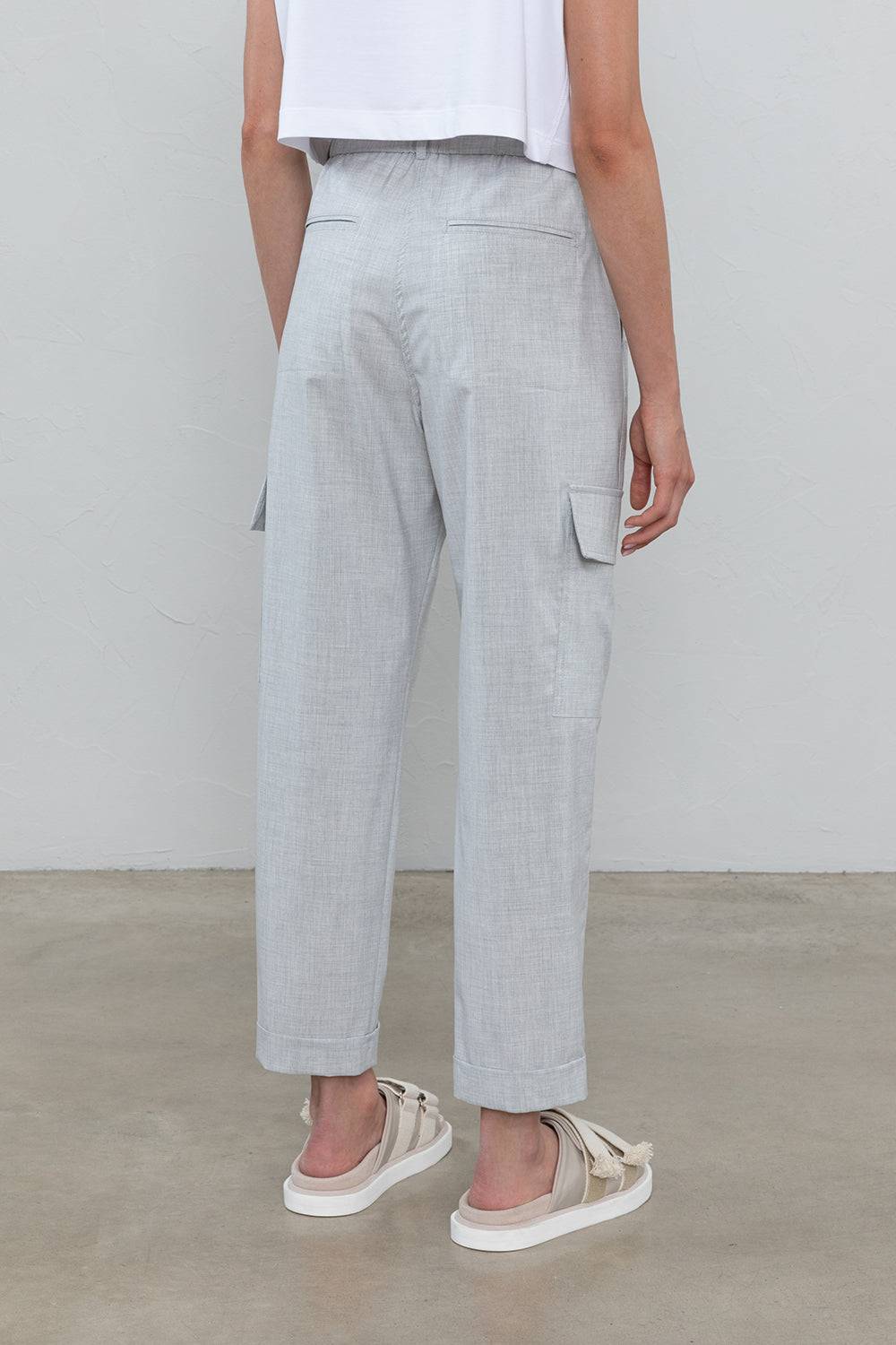 Peserico Pantalone Cargo In Tela Tecnica Di Viscosa