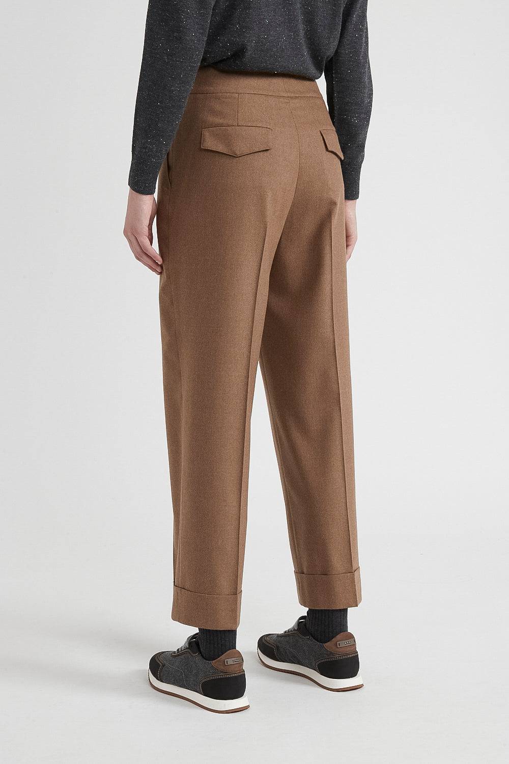 Peserico Pantalone Carrot Tailored In Lana E Cashmere