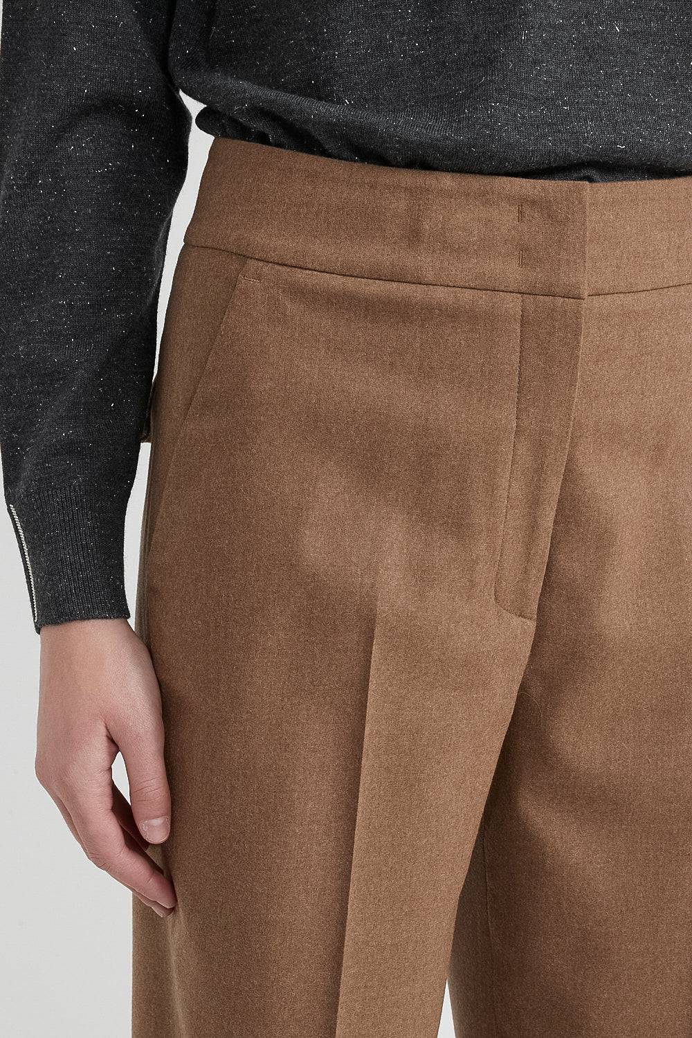 Peserico Pantalone Carrot Tailored In Lana E Cashmere
