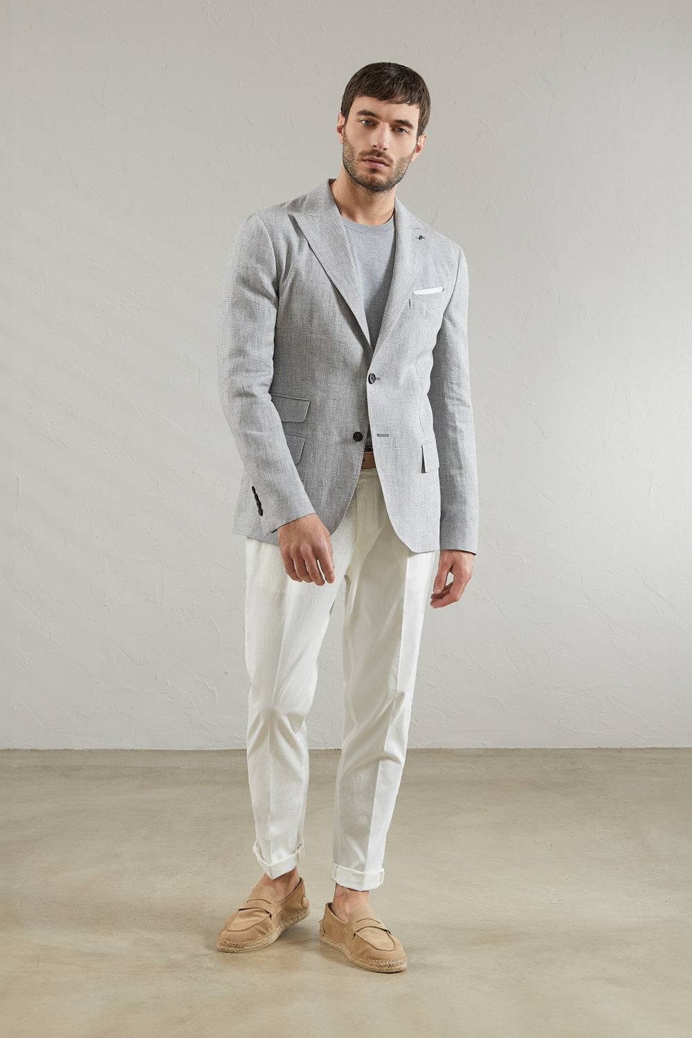 Peserico Pantalone Chino In Gabardina Di Cotone Stretch