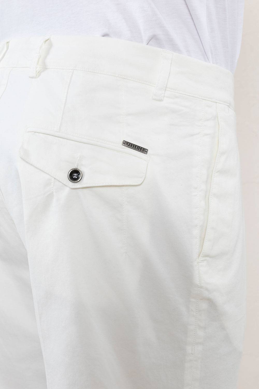 Peserico Pantalone Chino In Gabardina Di Cotone Stretch