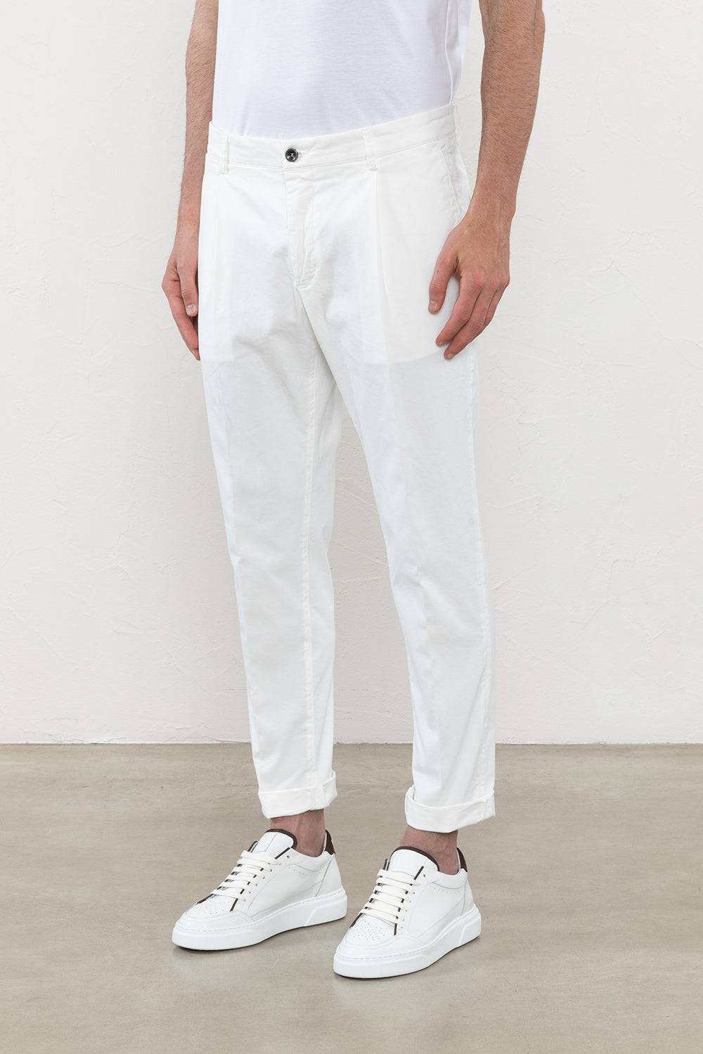 Peserico Pantalone chino in gabardina di cotone stretch