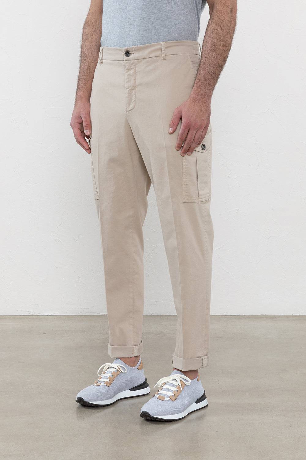 Peserico Pantalone chino in gabardina di cotone stretch
