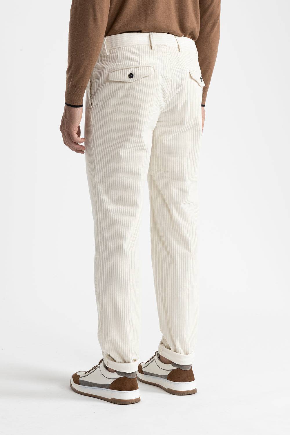 Peserico Pantalone Chino In Velluto A Costa Francese