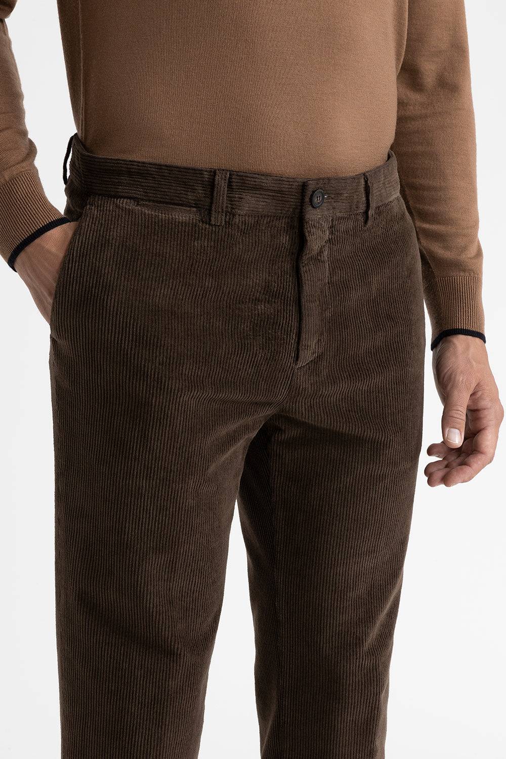 Peserico Pantalone Chino In Velluto A Coste Di Cotone