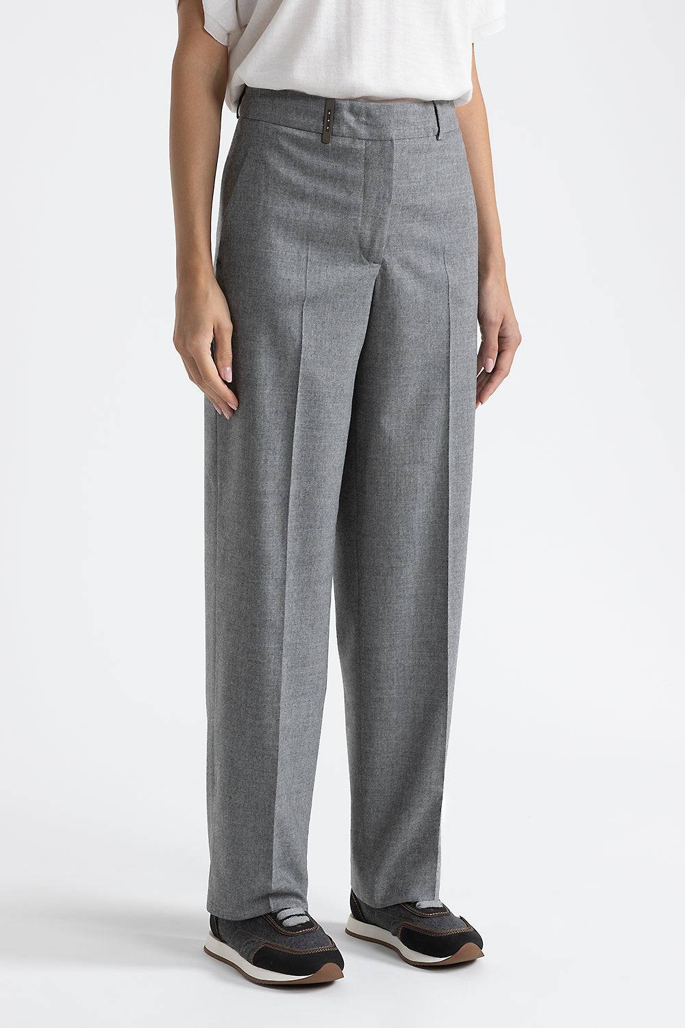 Peserico Pantalone classic tailored in lana e cashmere