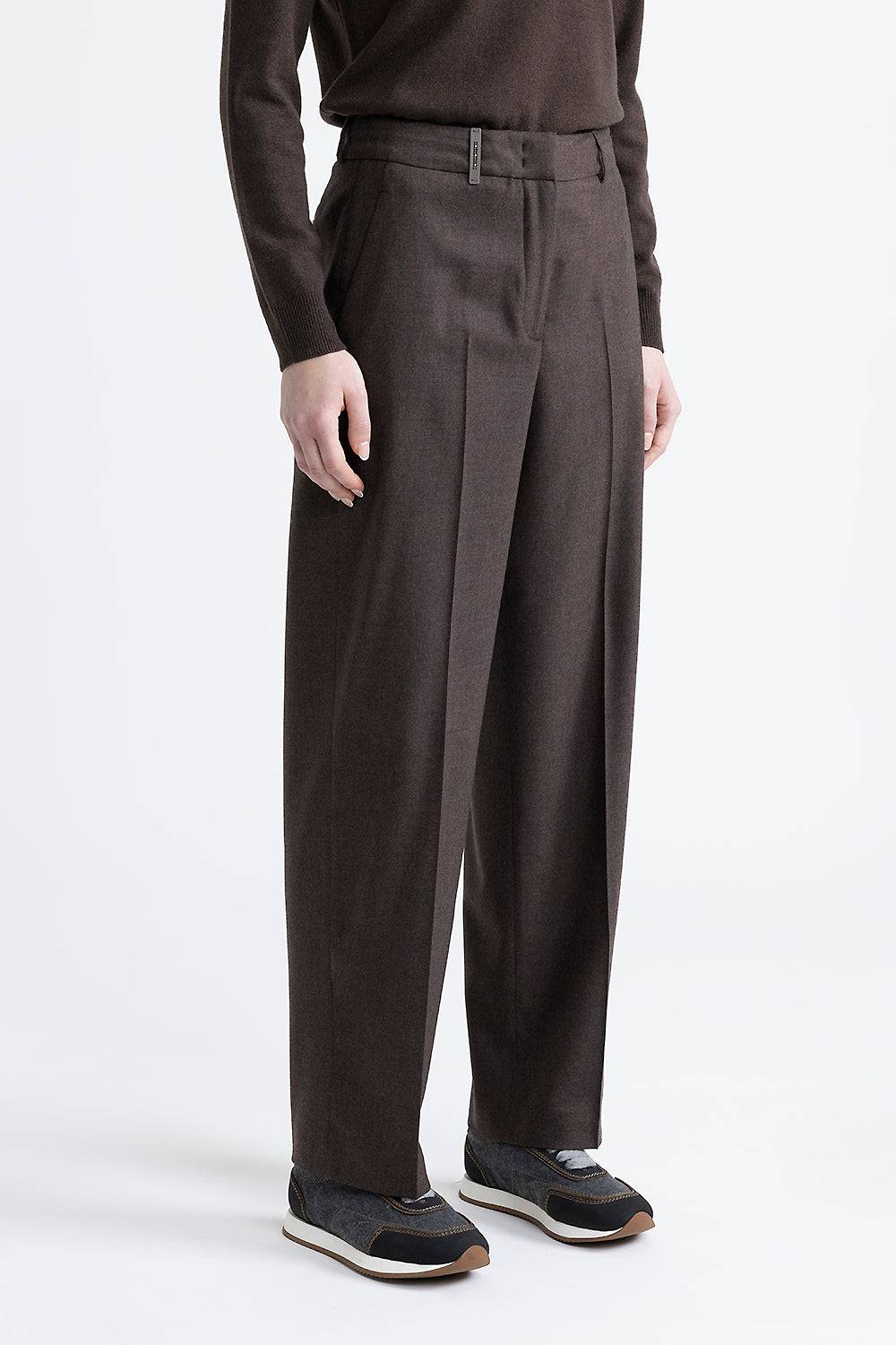 Peserico Pantalone classic tailored in lana e cashmere
