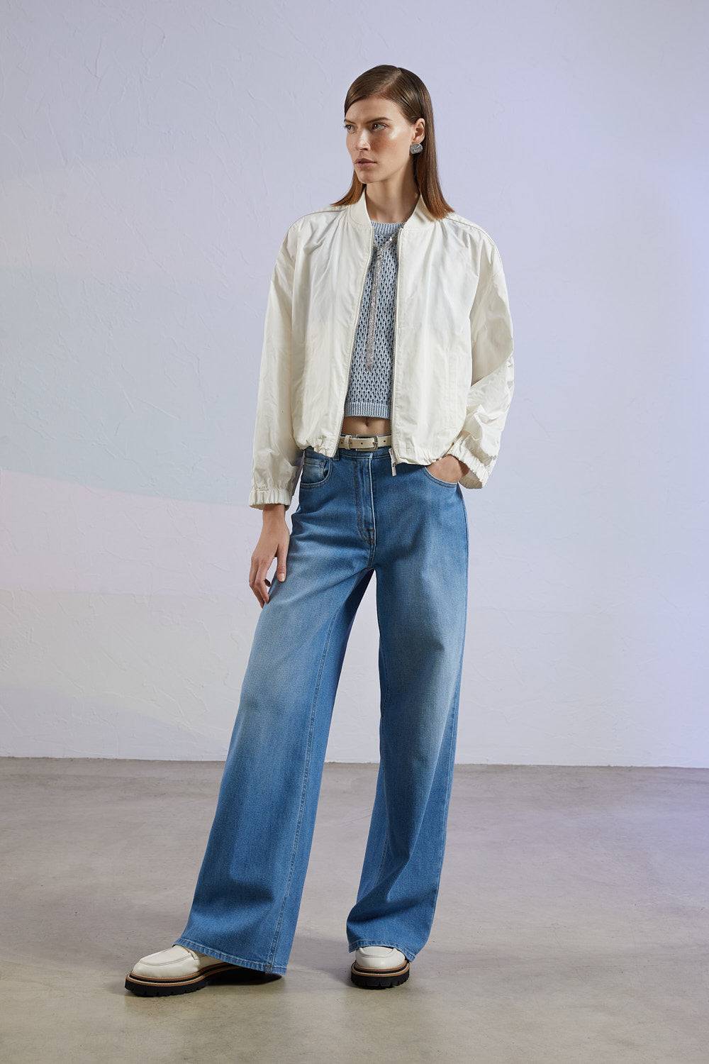 Peserico Pantalone Denim 5 Tasche In Cotone Stretch