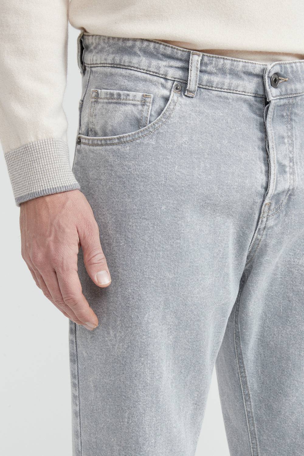 Peserico Pantalone Denim In Twill Di Cotone Stretch