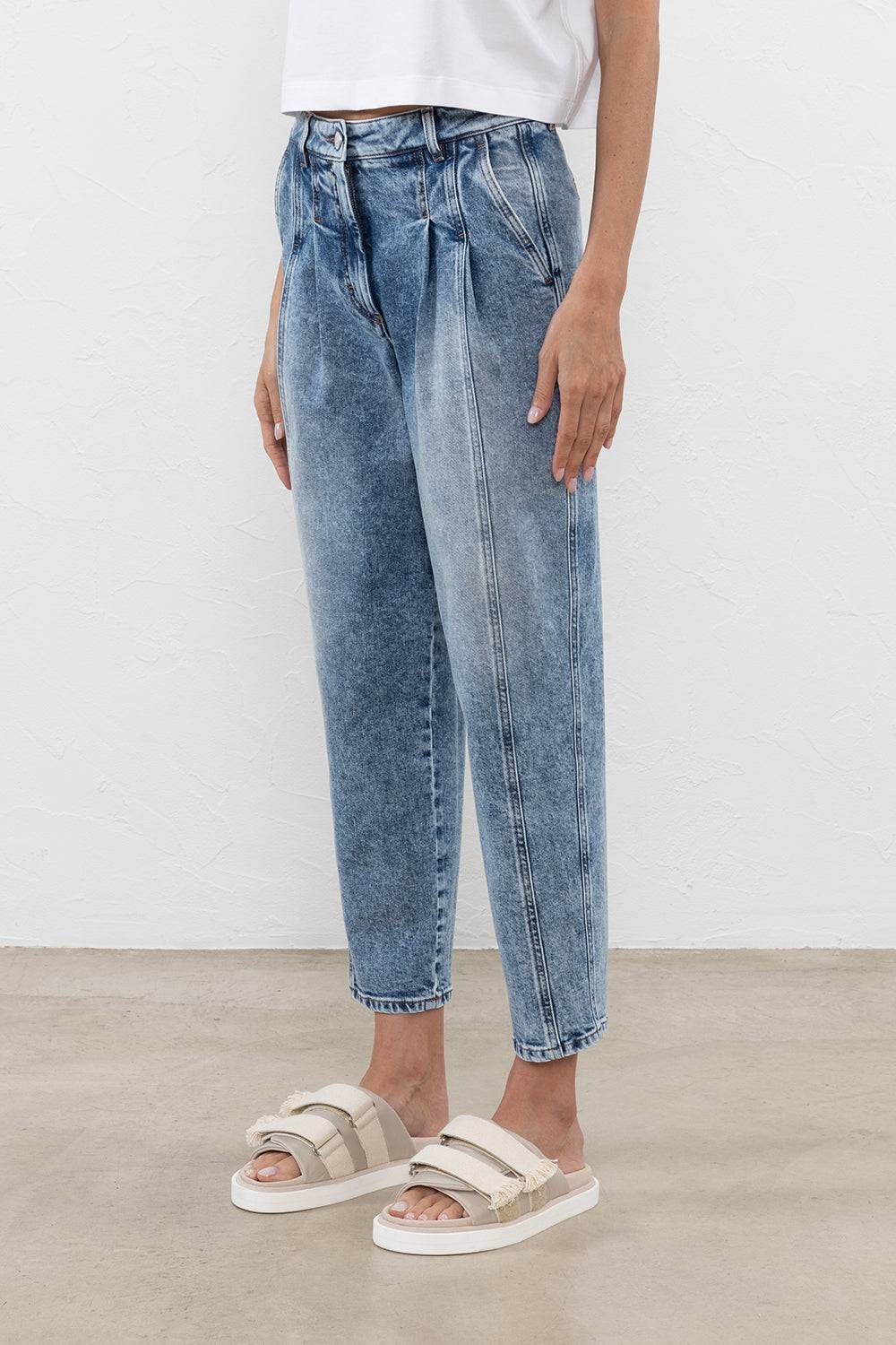 Peserico Pantalone denim in twill di cotone stretch