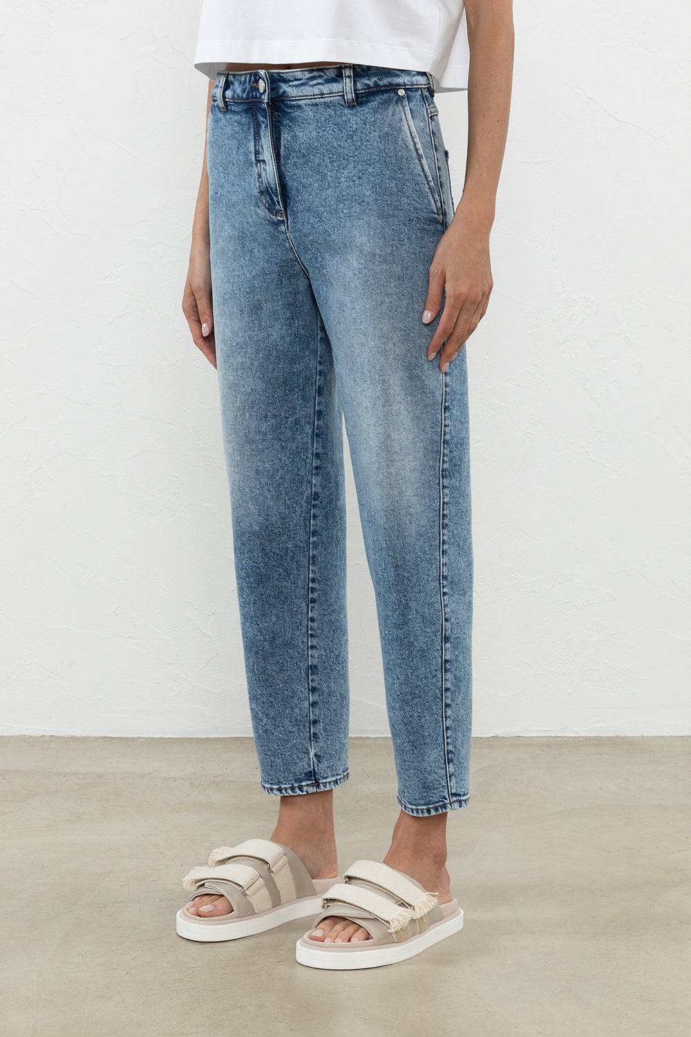 Peserico Pantalone denim in twill di cotone stretch