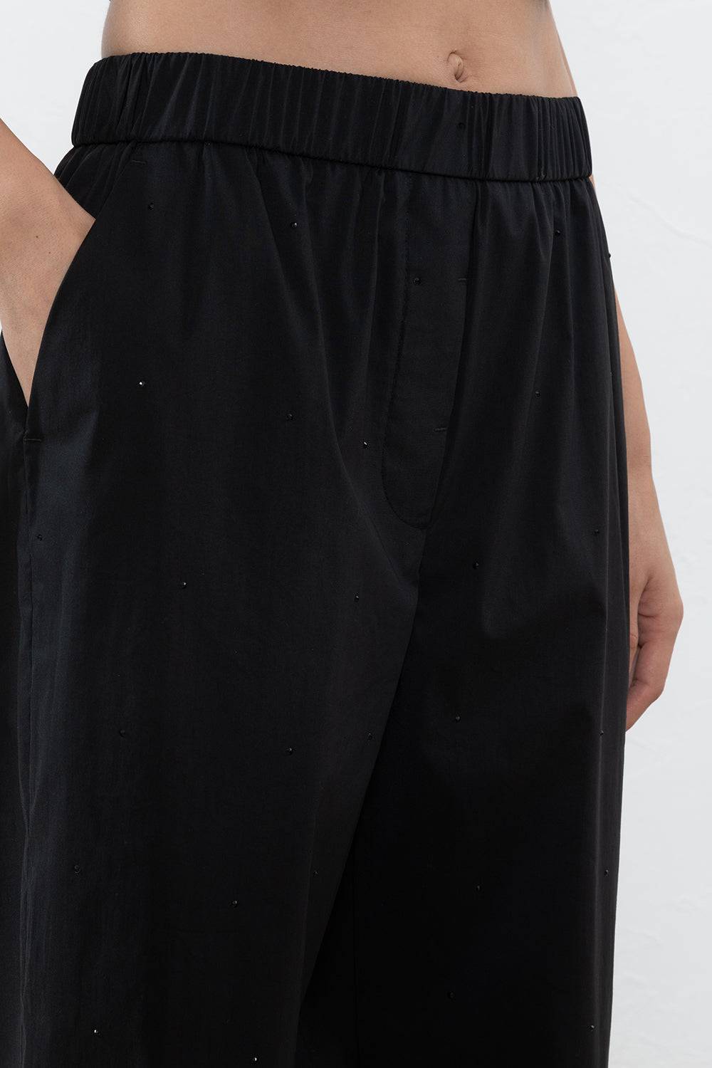 Peserico Pantalone Dritto Alla Caviglia Con Elastico In Vita
