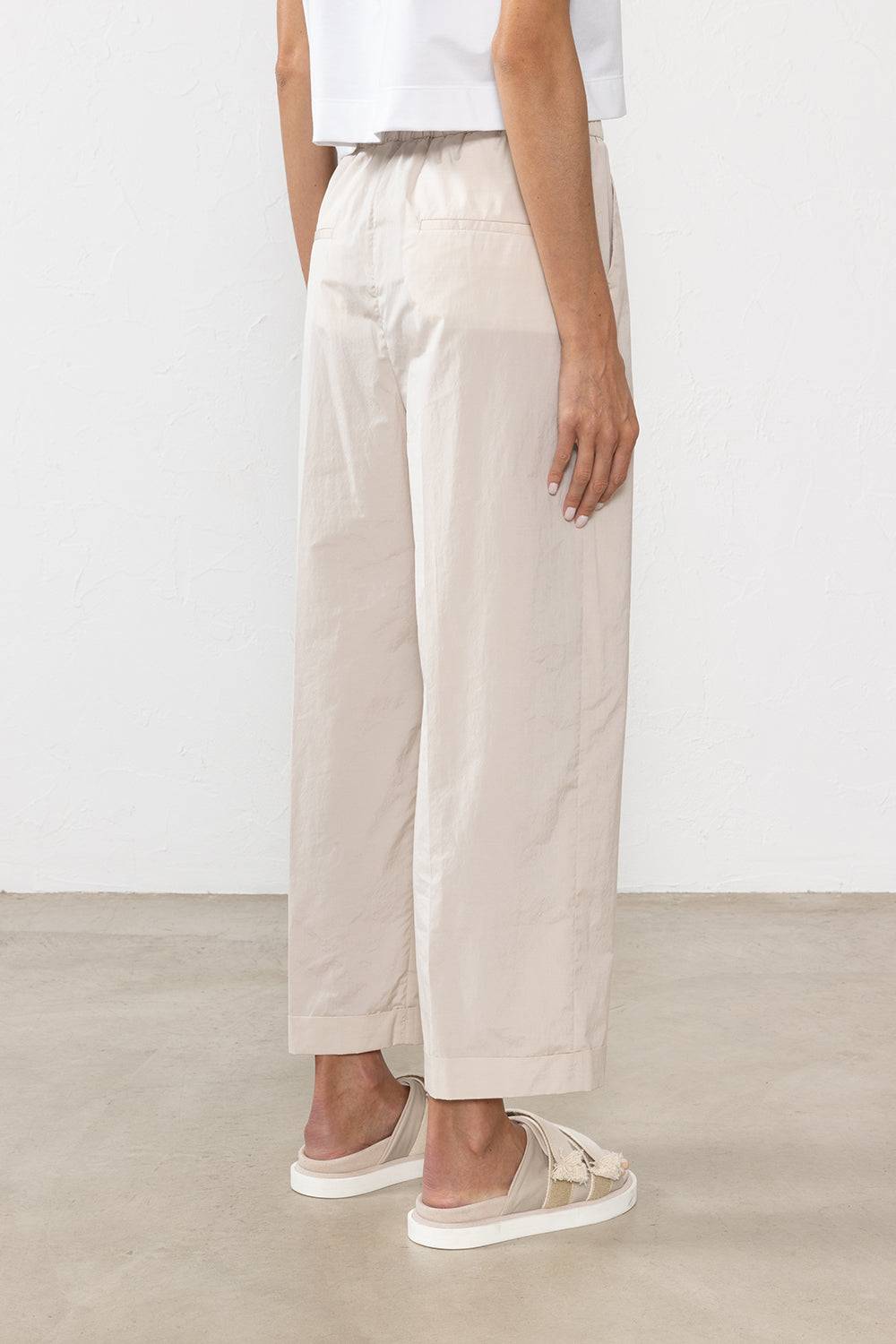 Peserico Pantalone Dritto Alla Caviglia Con Risvolto