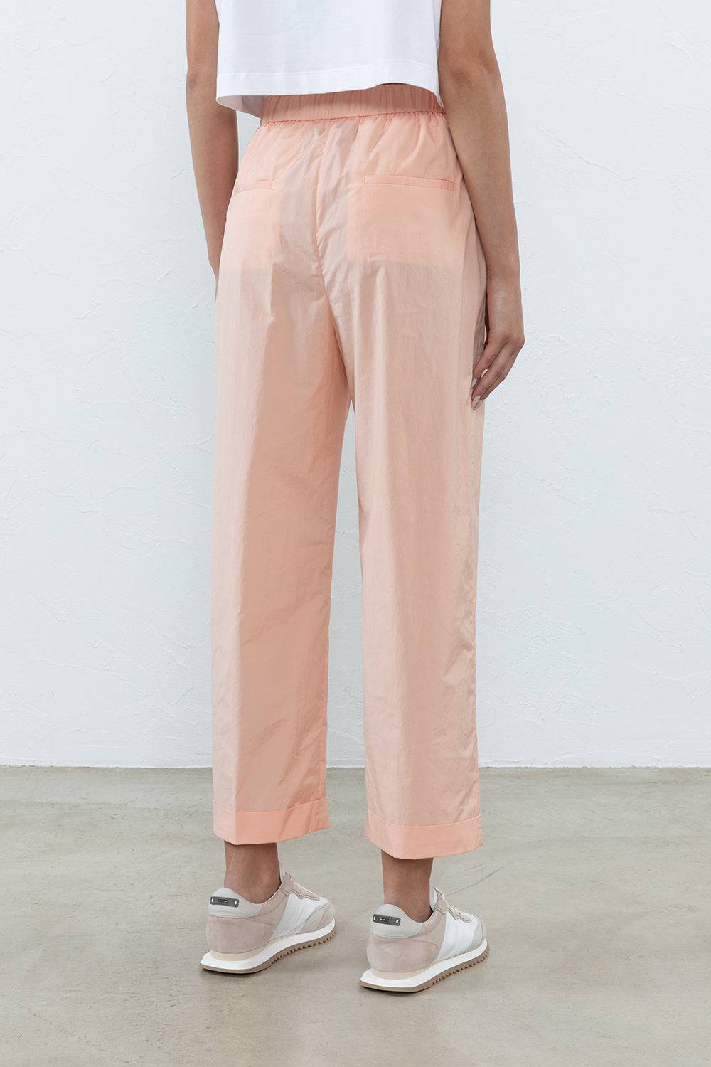 Peserico Pantalone Dritto Alla Caviglia Con Risvolto