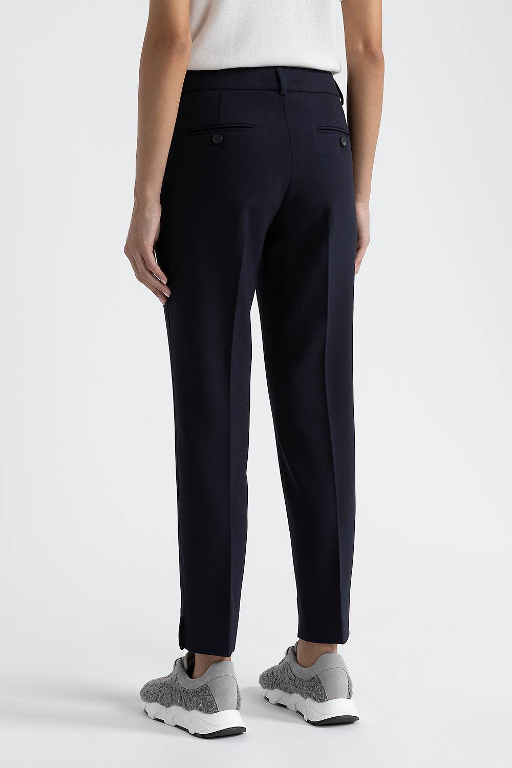 Peserico Pantalone Iconic 4718 In Tela Doppia Di Viscosa Stretch