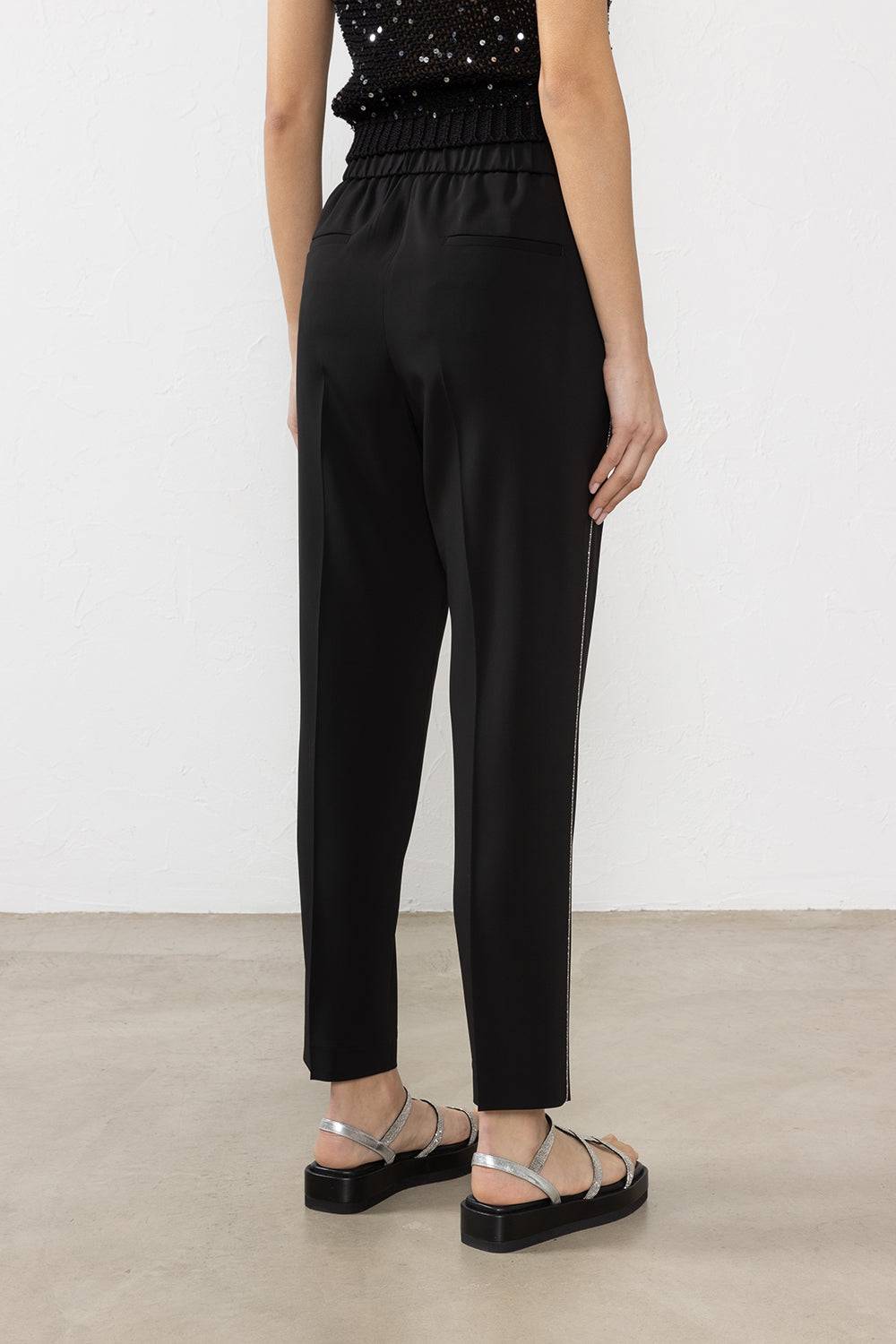 Peserico Pantalone In Cady Crepe Di Viscosa Stretch