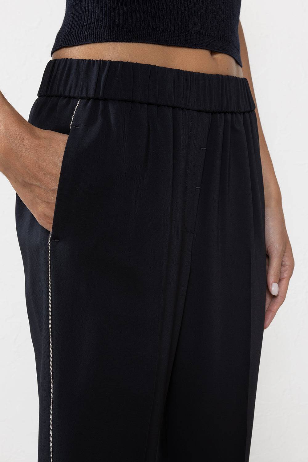 Peserico Pantalone In Cady Crepe Di Viscosa Stretch