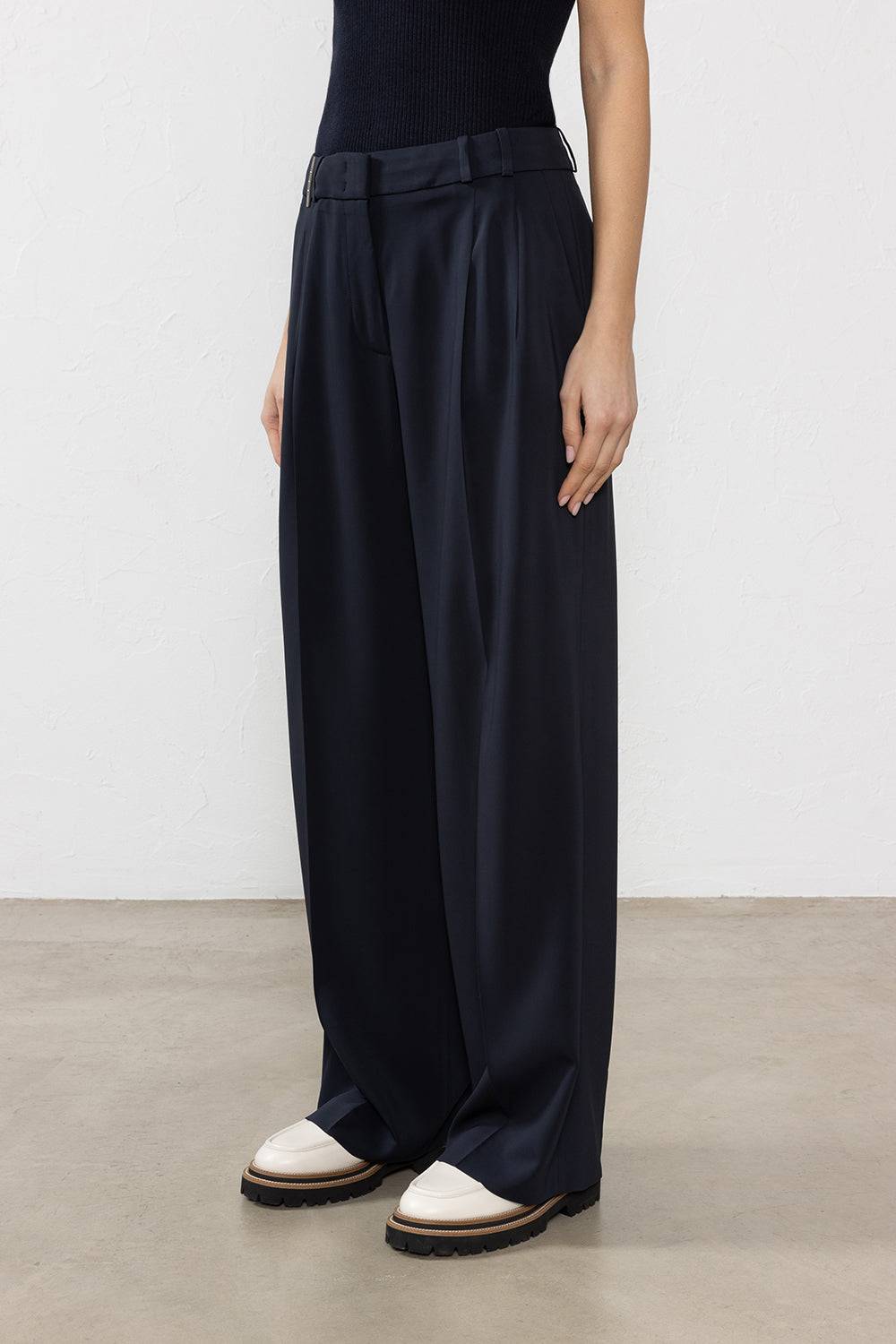 Peserico Pantalone in cady crepe di viscosa stretch