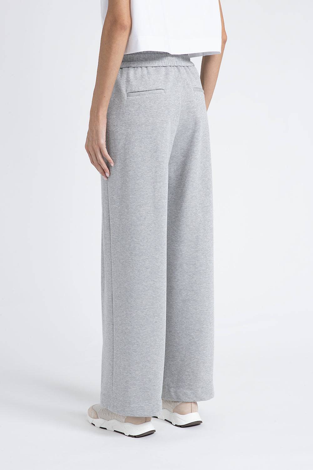 Peserico Pantalone In Felpa Garzata Di Cotone Lurex