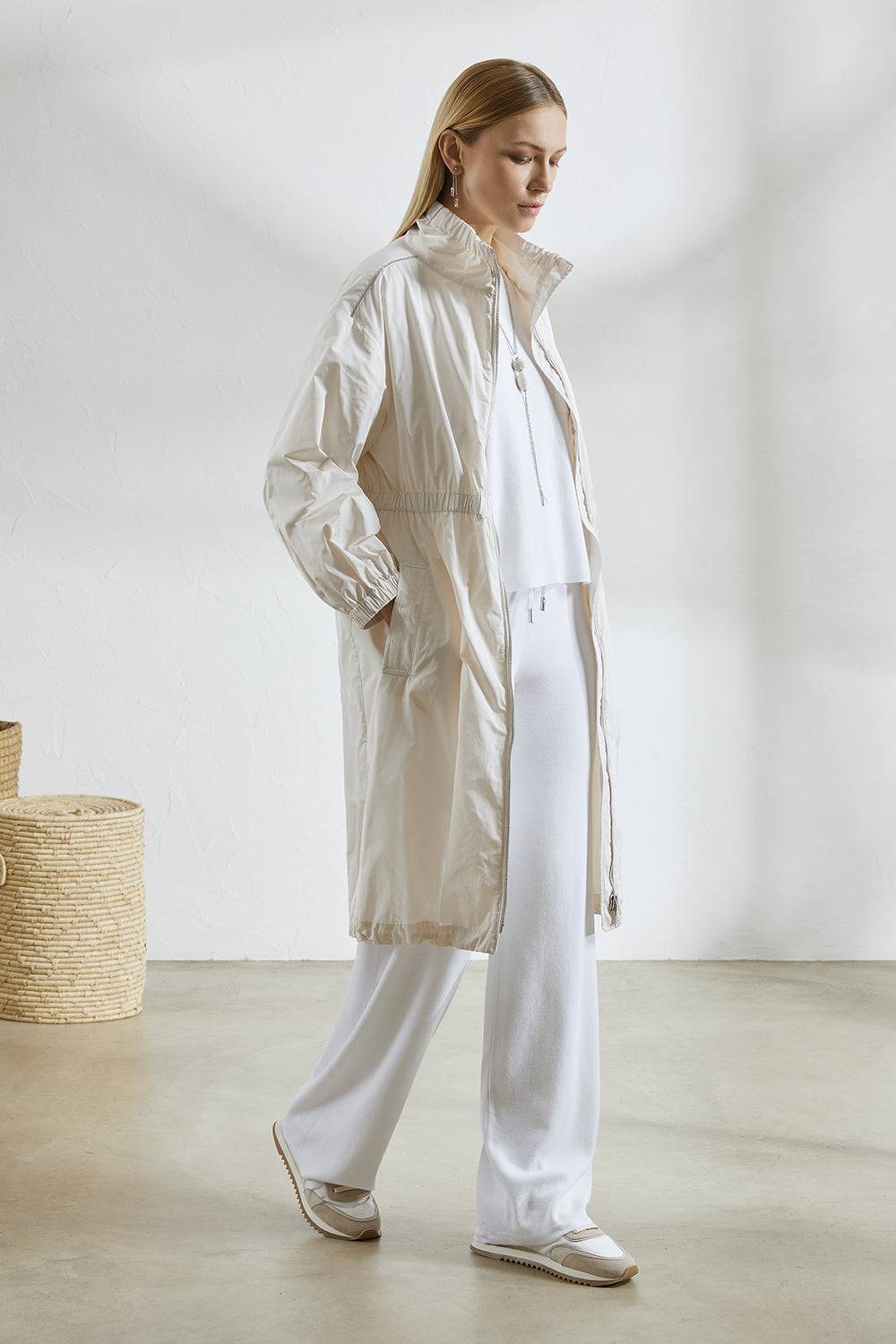 Peserico Pantalone In Filato Di Puro Cotone Compatto