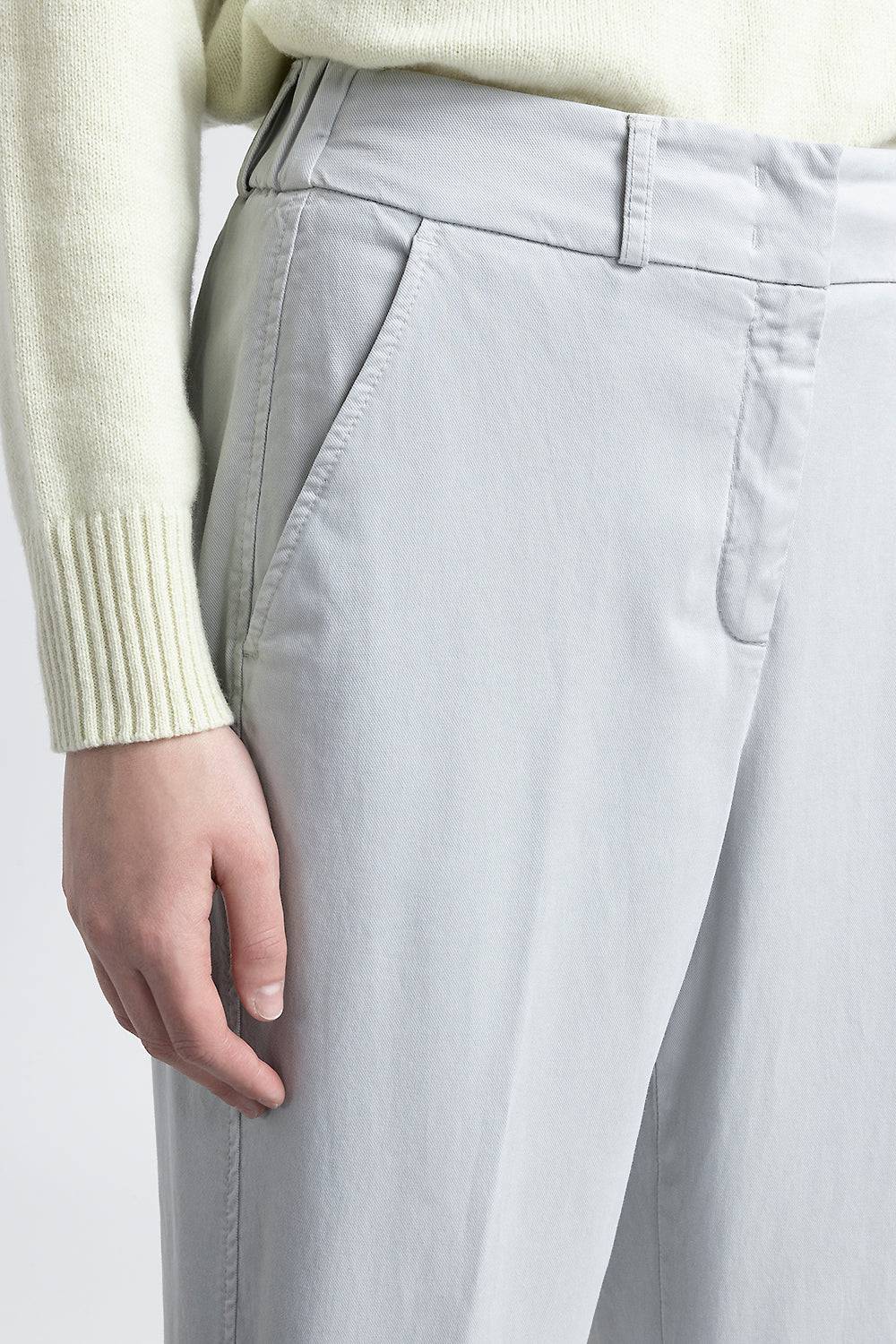 Peserico Pantalone In Gabardina Di Cotone, Seta E Tencel