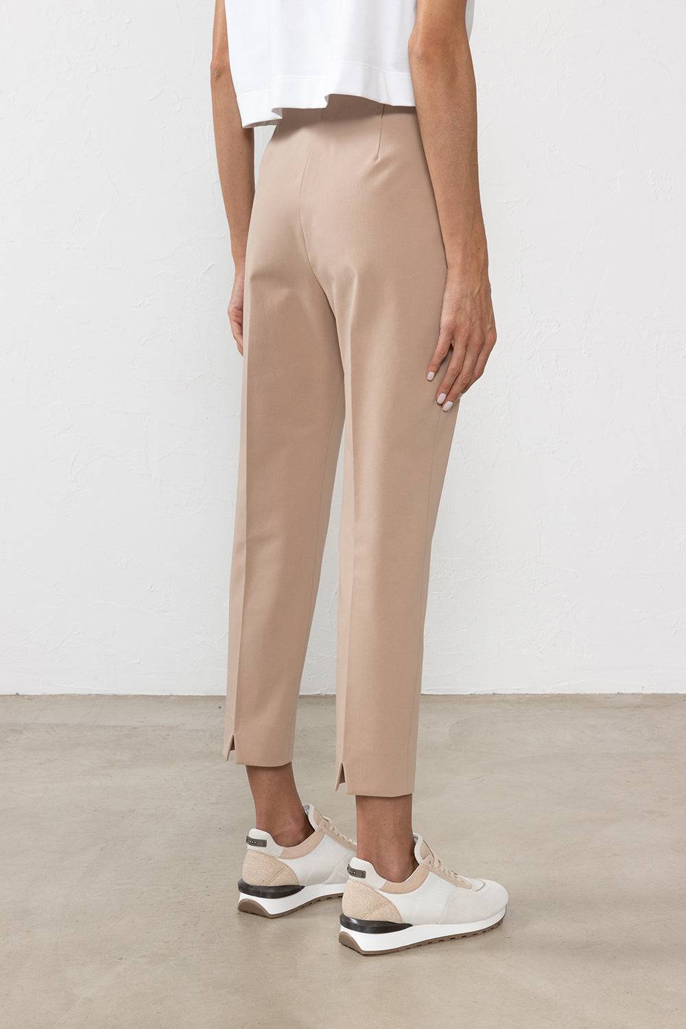 Peserico Pantalone In Gabardina Di Cotone Super-stretch