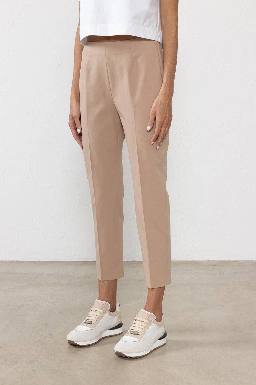 Peserico Pantalone in gabardina di cotone super-stretch