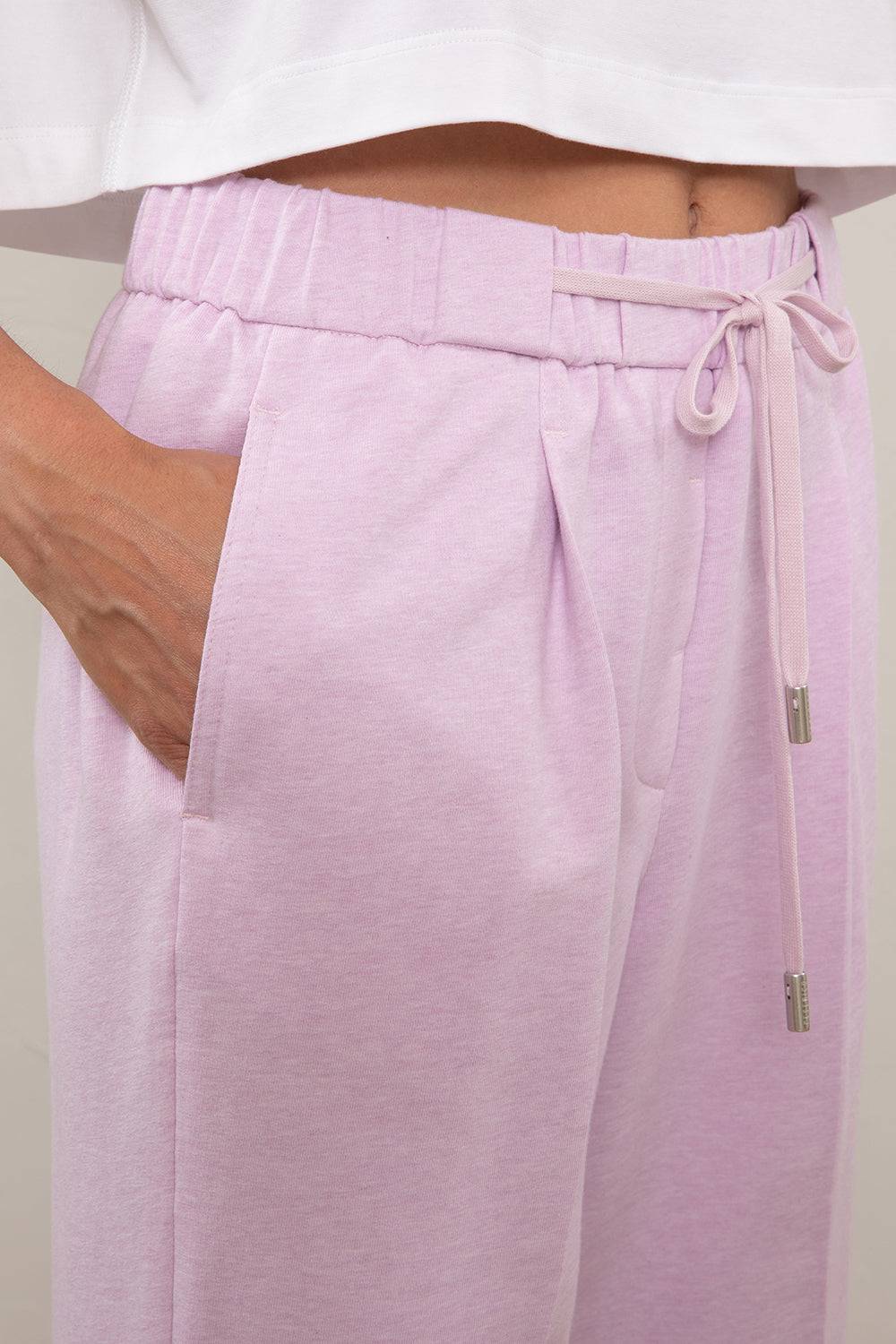 Peserico Pantalone In Leggera Felpa Di Cotone Stretch