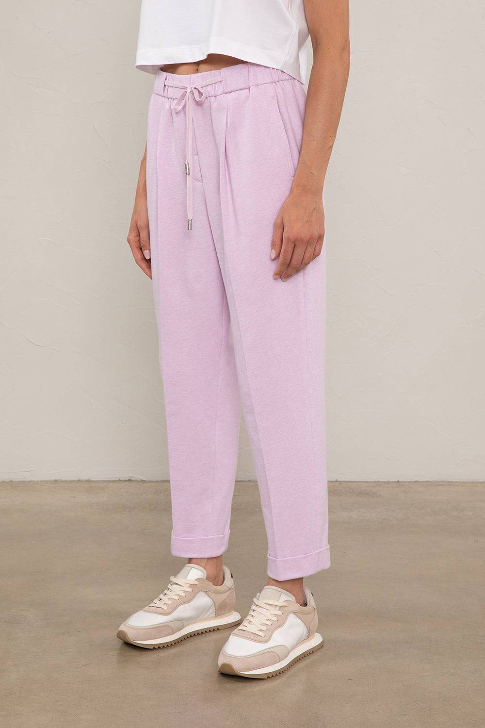 Peserico Pantalone in leggera felpa di cotone stretch