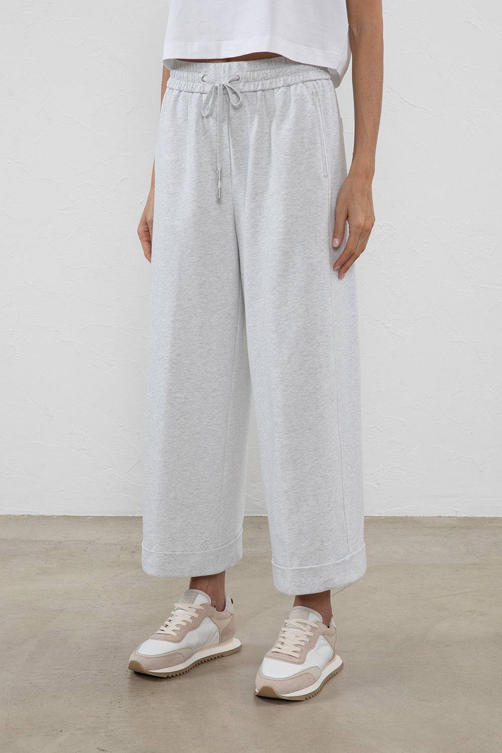 Peserico Pantalone in leggera felpa di cotone stretch