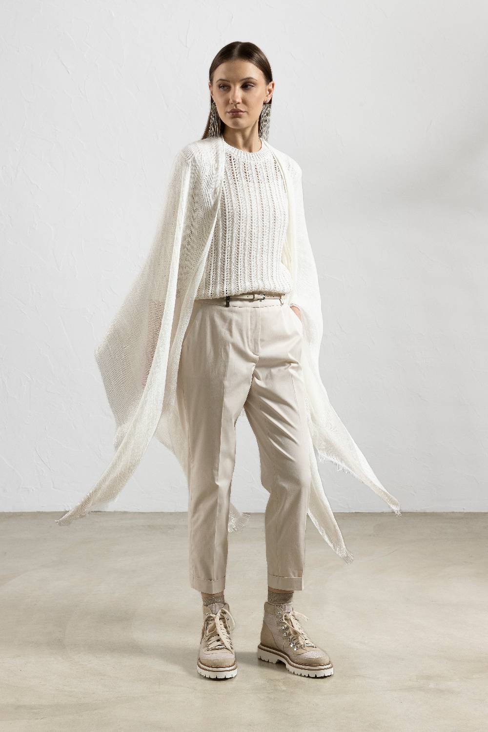 Peserico Pantalone In Leggera Gabardina Di Cotone Pettinato Stretch