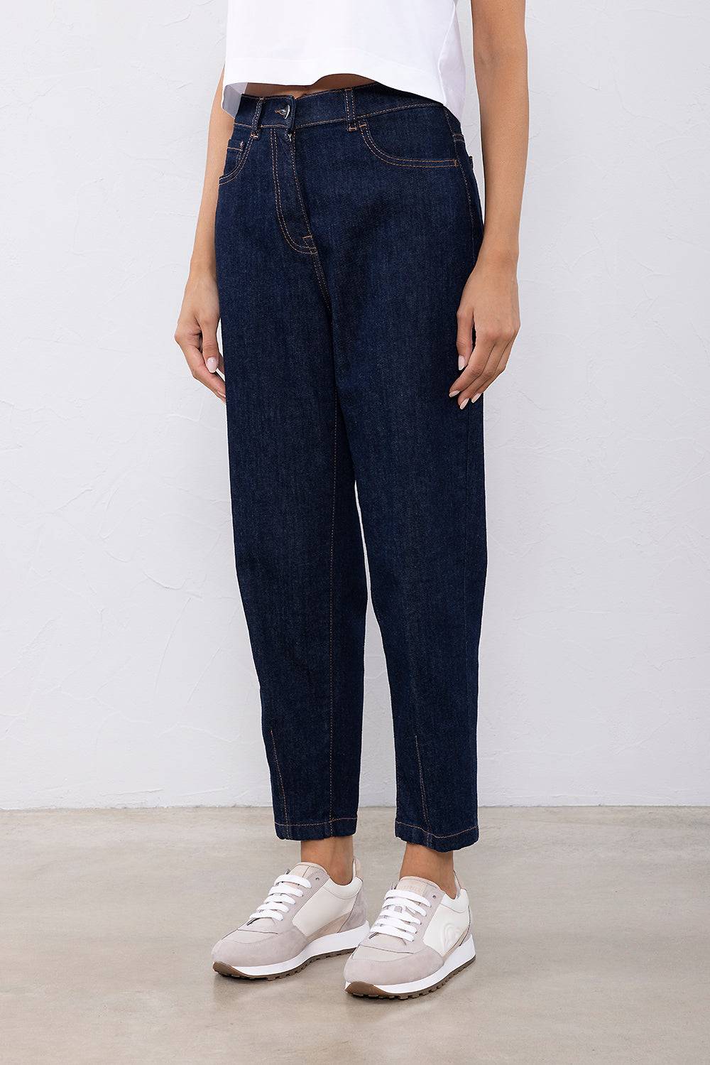 Peserico Pantalone in leggero denim in cotone comfort