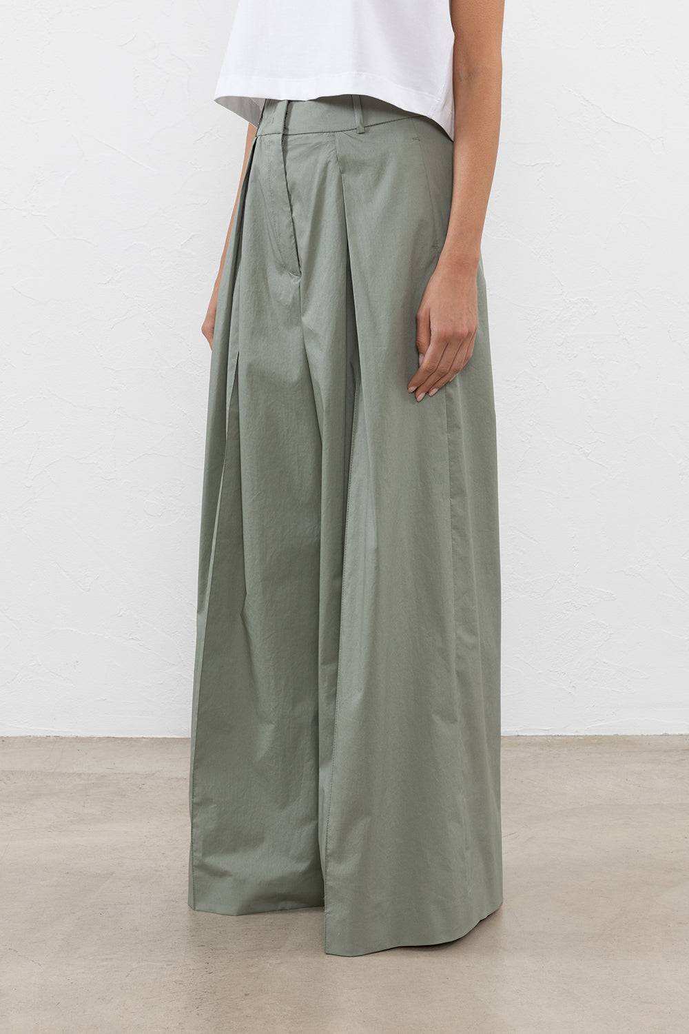 Peserico Pantalone in leggero raso di cotone stretch