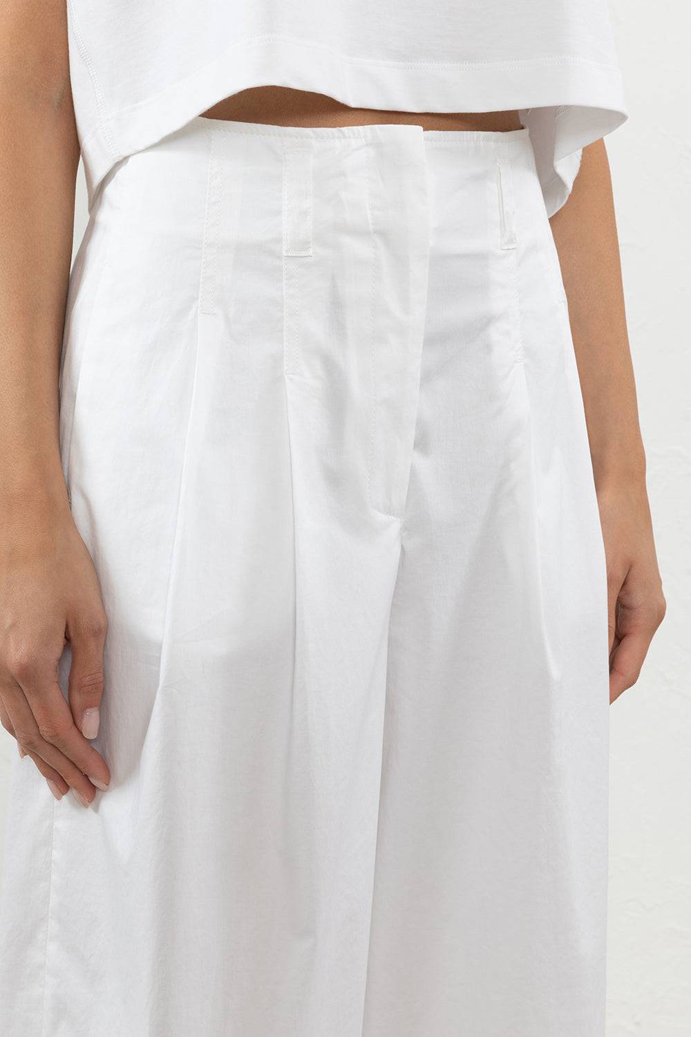 Peserico Pantalone In Leggero Raso Di Cotone Stretch