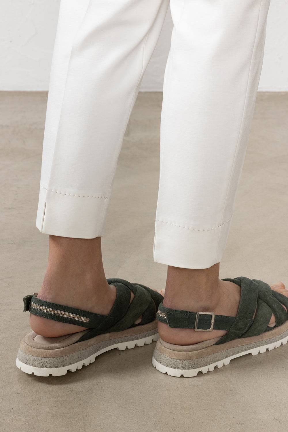 Peserico Pantalone In Tela Compatta Di Cotone E Viscosa Stretch