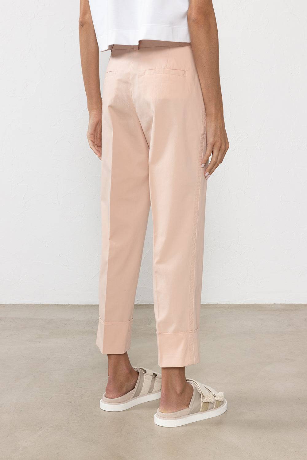 Peserico Pantalone In Tela Di Cotone Elasticizzata Lavata