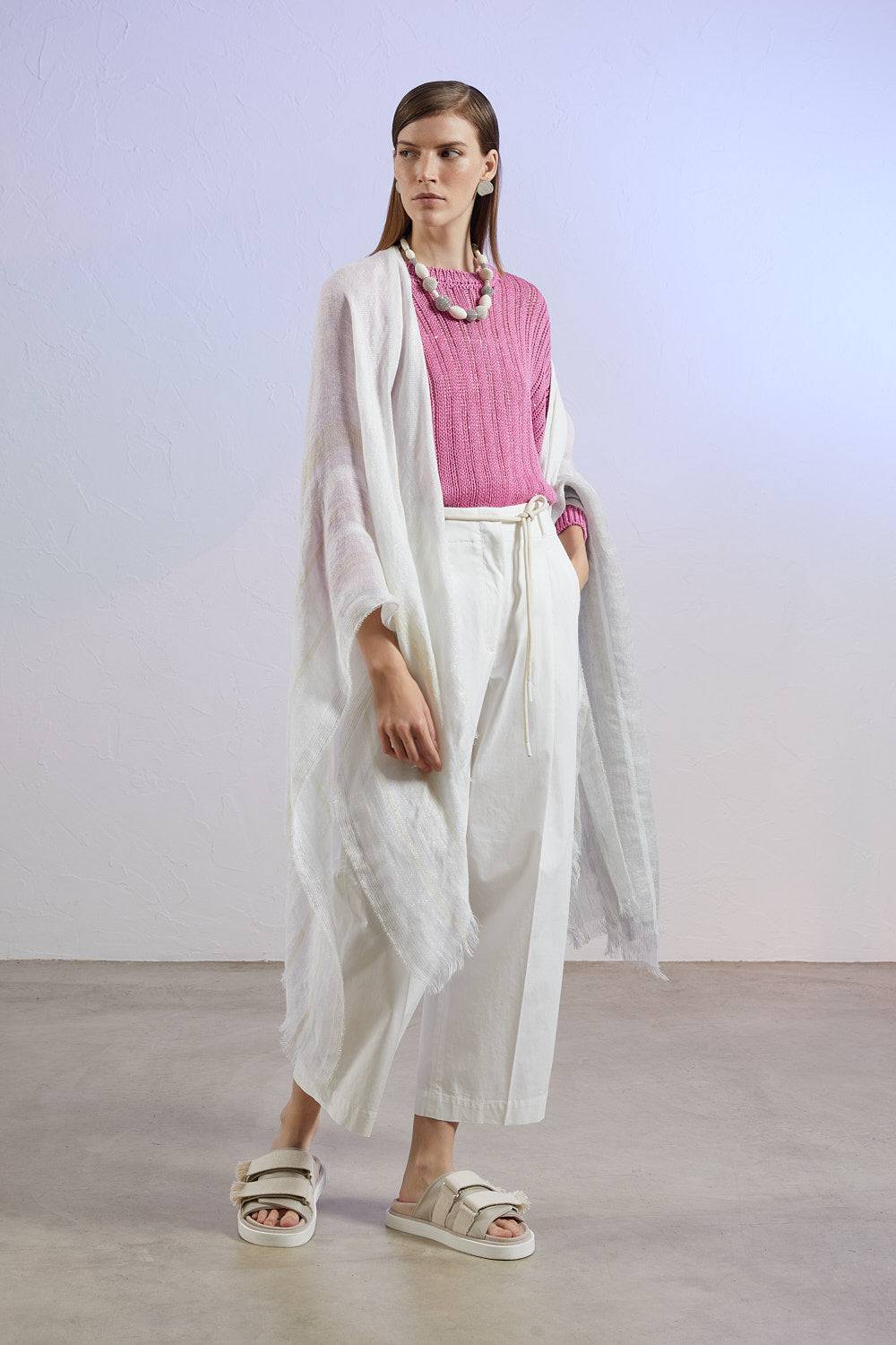 Peserico Pantalone In Tela Di Cotone Elasticizzata Lavata