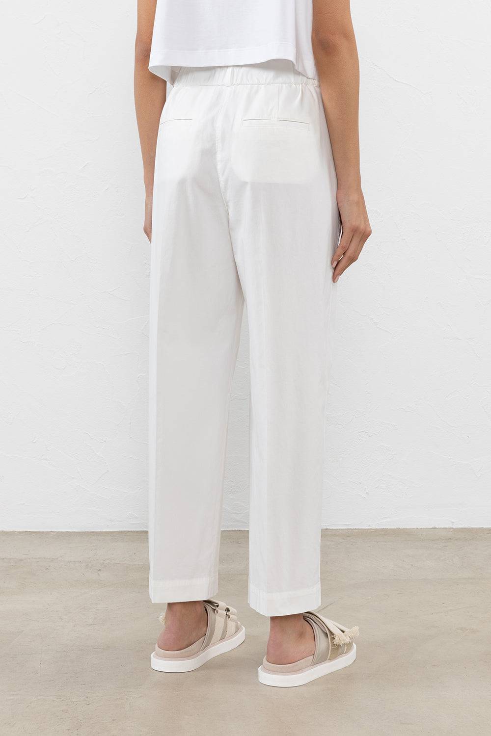 Peserico Pantalone In Tela Di Cotone Elasticizzata Lavata