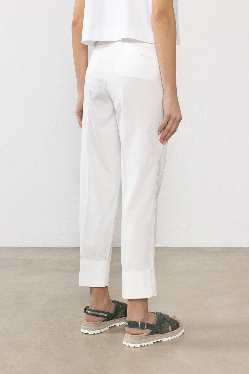 Peserico Pantalone In Tela Di Cotone Elasticizzata Lavata