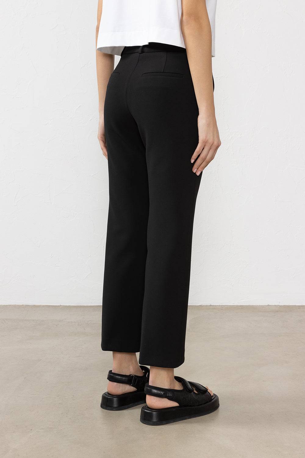 Peserico Pantalone In Tela Doppia Di Viscosa E Cotone Stretch