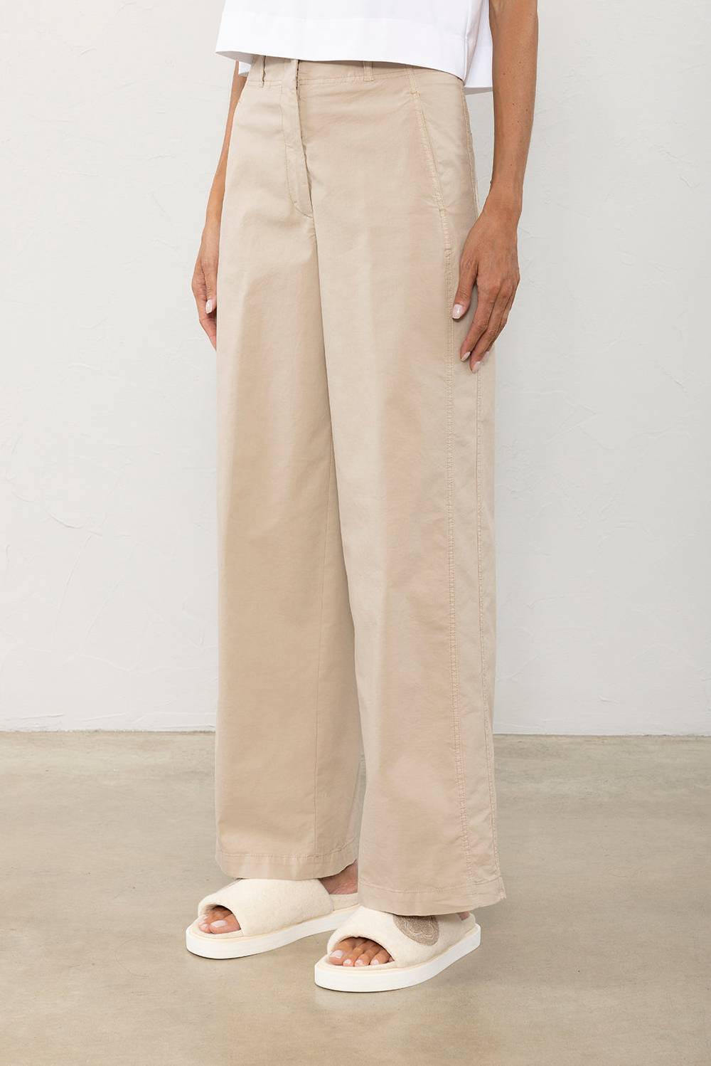 Peserico Pantalone in tela leggera di cotone e lyocell