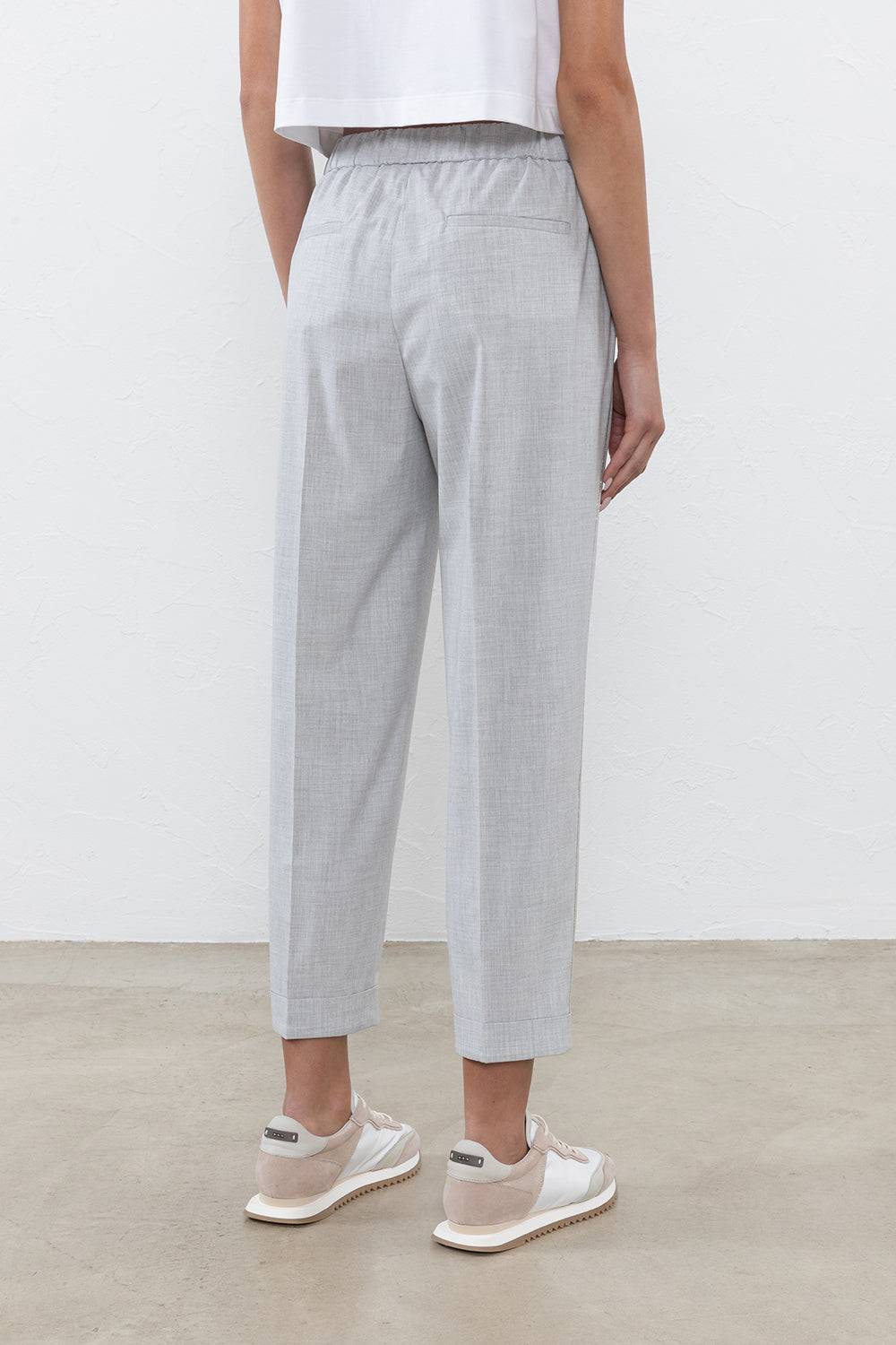 Peserico Pantalone In Tela Tecnica Di Viscosa Stretch