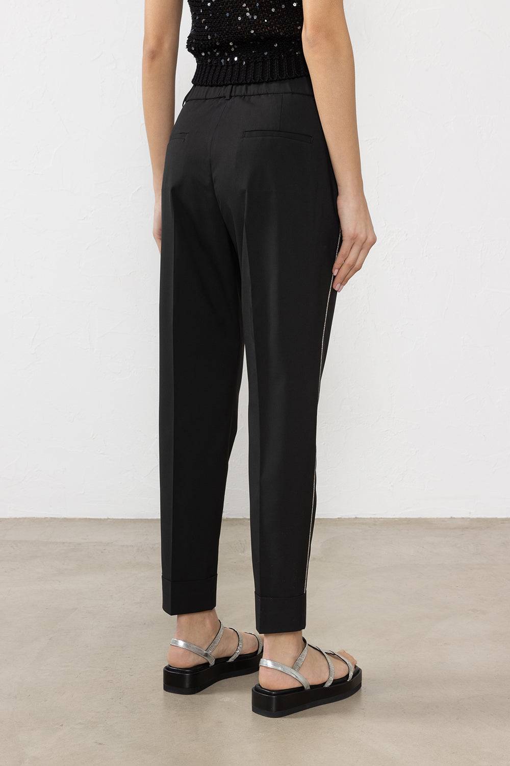 Peserico Pantalone In Tela Tecnica Di Viscosa Stretch