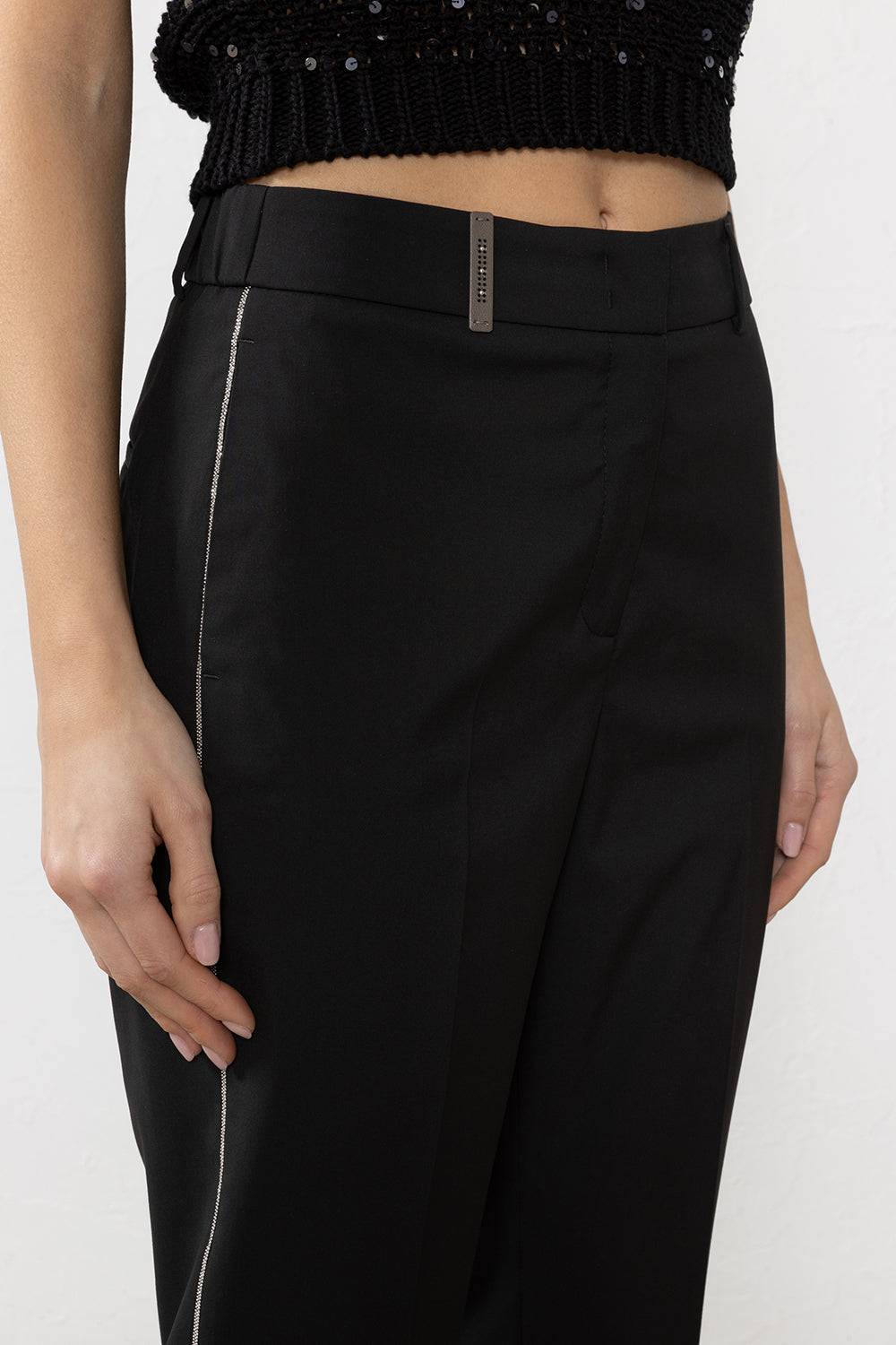 Peserico Pantalone In Tela Tecnica Di Viscosa Stretch