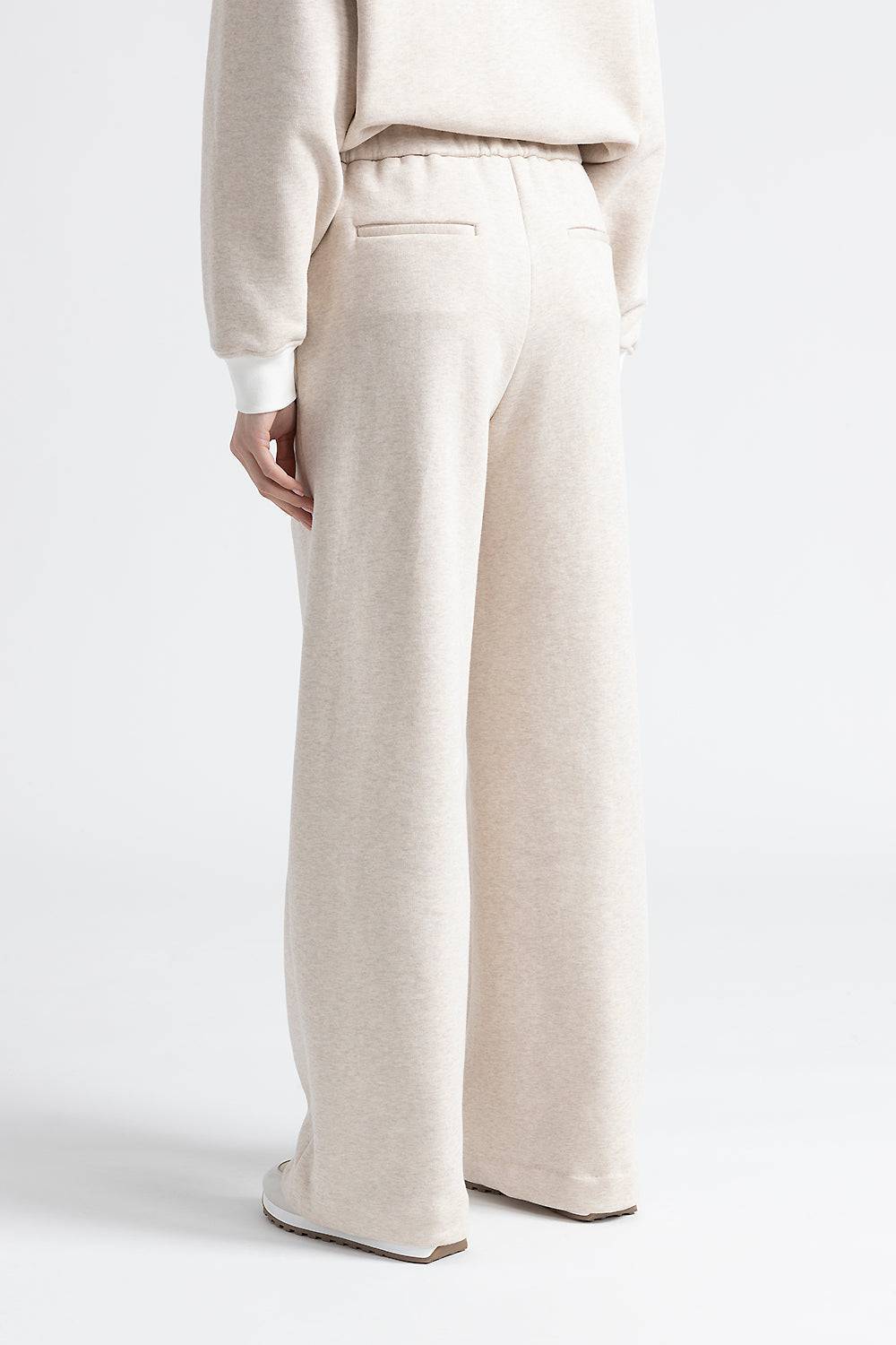 Peserico Pantalone Jogger A Palazzo In Felpa Di Cotone